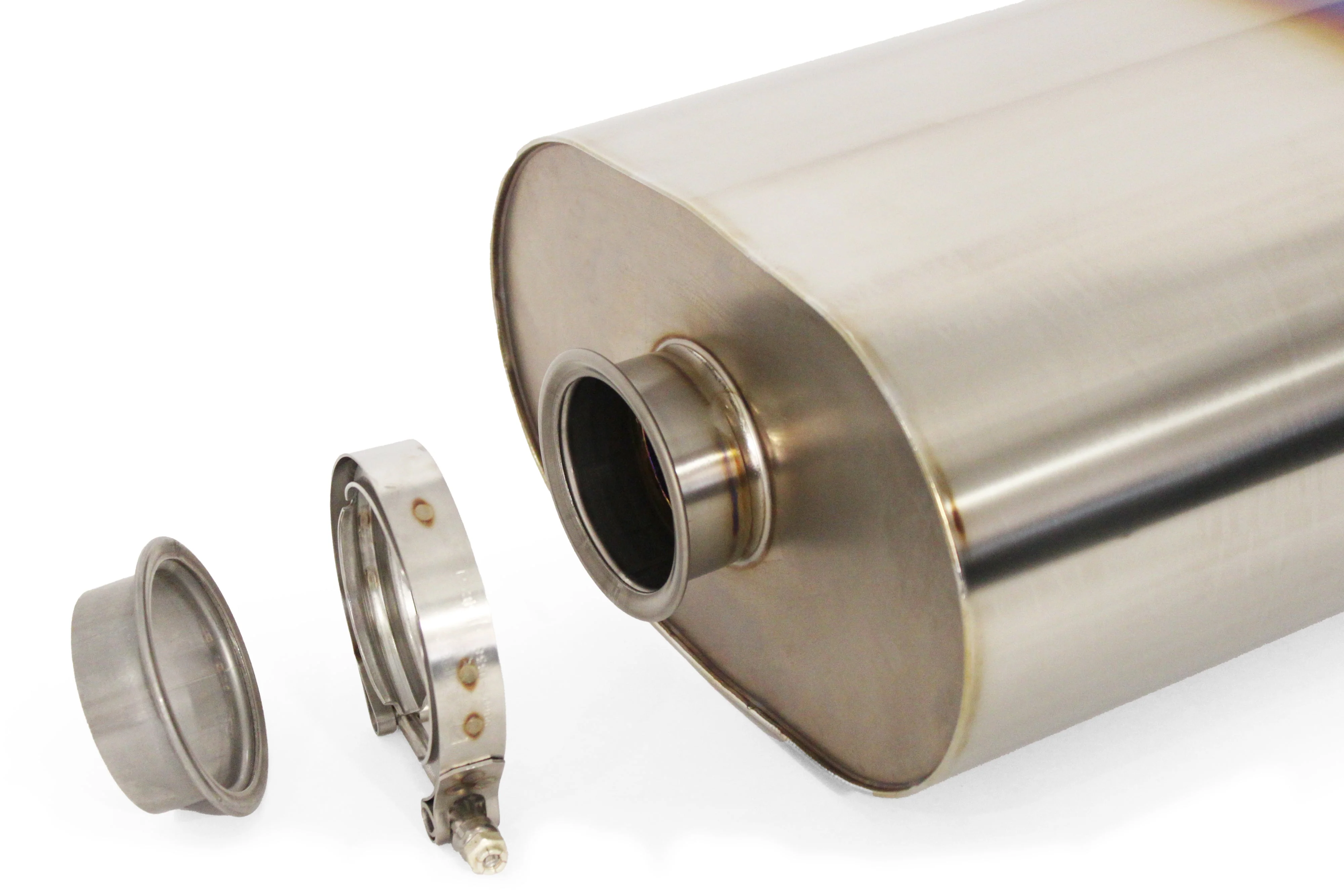 Universal RS-Ti Oval Titanium Muffler(s) and Tip with V-Band - Image 3