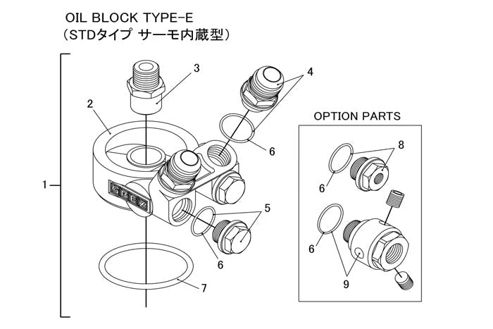 Replacement Parts for GReddy Oil Cooler Block Adapter(s) Type E / B / F / I / G - Image 3