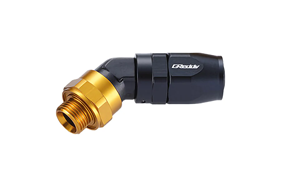 GReddy low-profile proprietary M18 x P1.5 O-ring direct -10 male Swivel Hose End(s) - Black / Gold anodized - Image 10