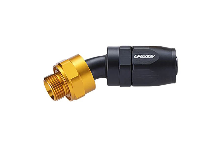 GReddy low-profile proprietary M18 x P1.5 O-ring direct -10 male Swivel Hose End(s) - Black / Gold anodized - Image 11