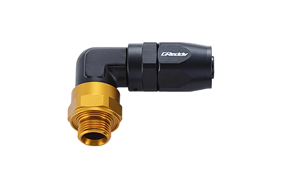 GReddy low-profile proprietary M18 x P1.5 O-ring direct -10 male Swivel Hose End(s) - Black / Gold anodized - Image 8