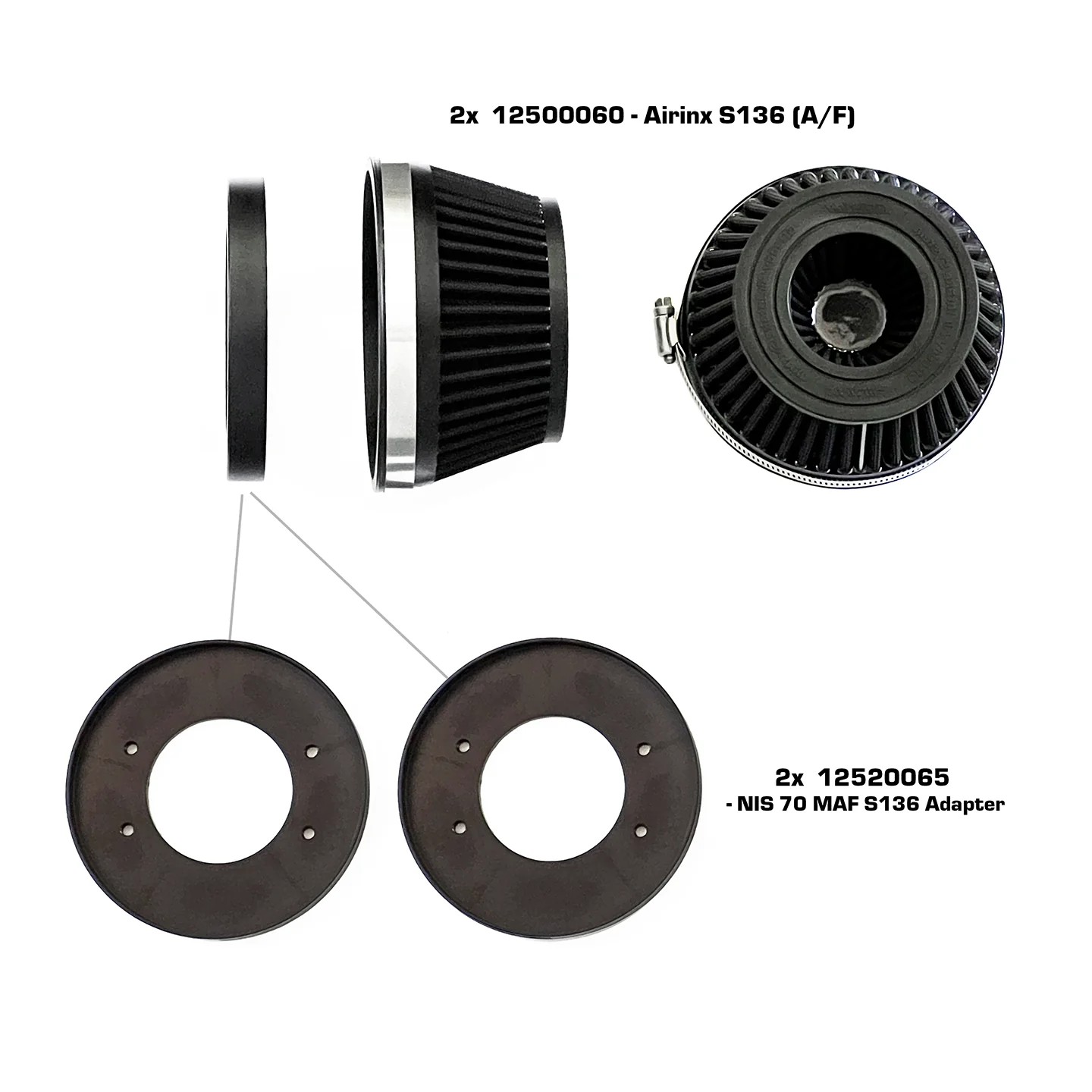 ShopGreddy Spl.: GReddy A/F-Type Airinx S 136 Air Filter, Baseplate & Adapters - Image 20