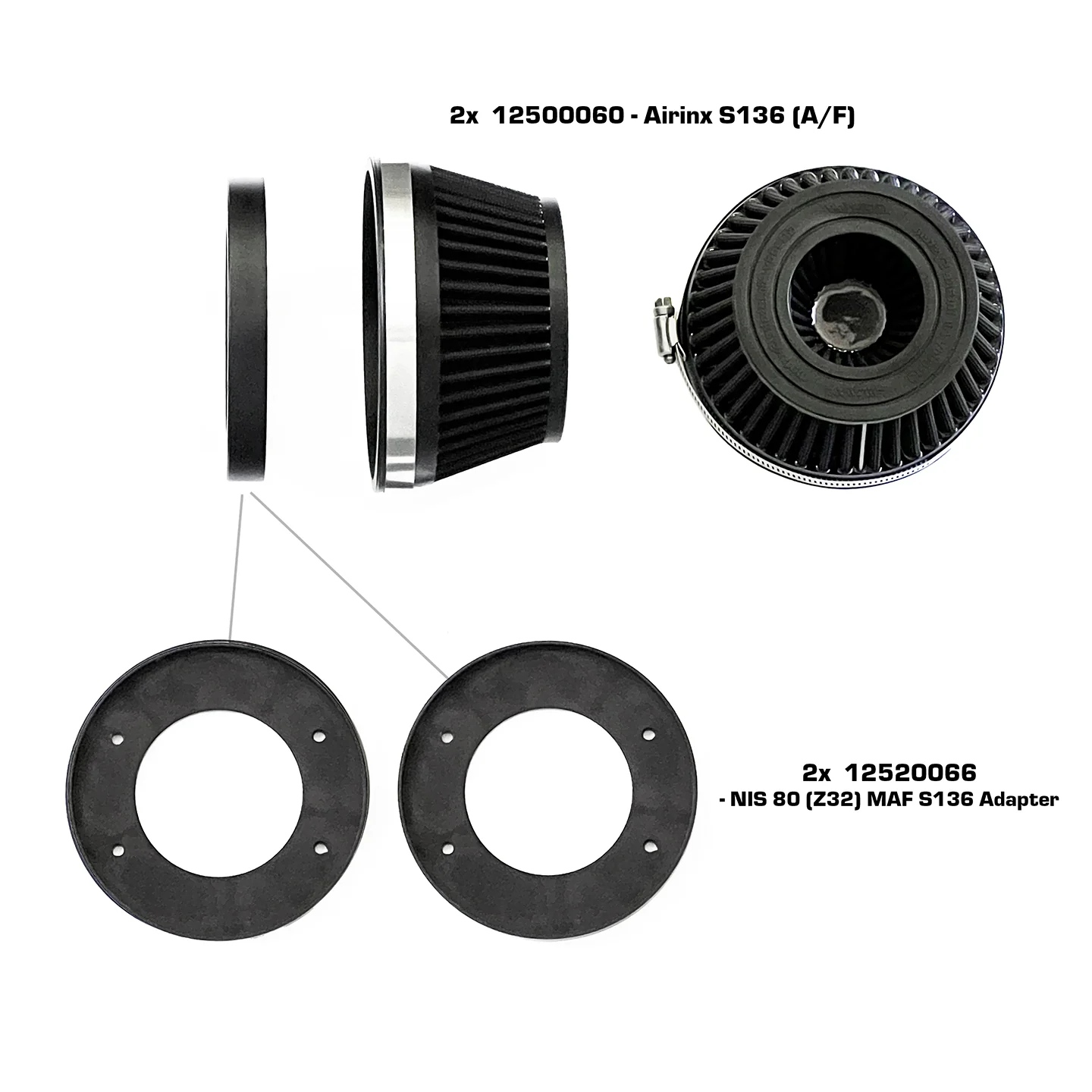 ShopGreddy Spl.: GReddy A/F-Type Airinx S 136 Air Filter, Baseplate & Adapters - Image 21