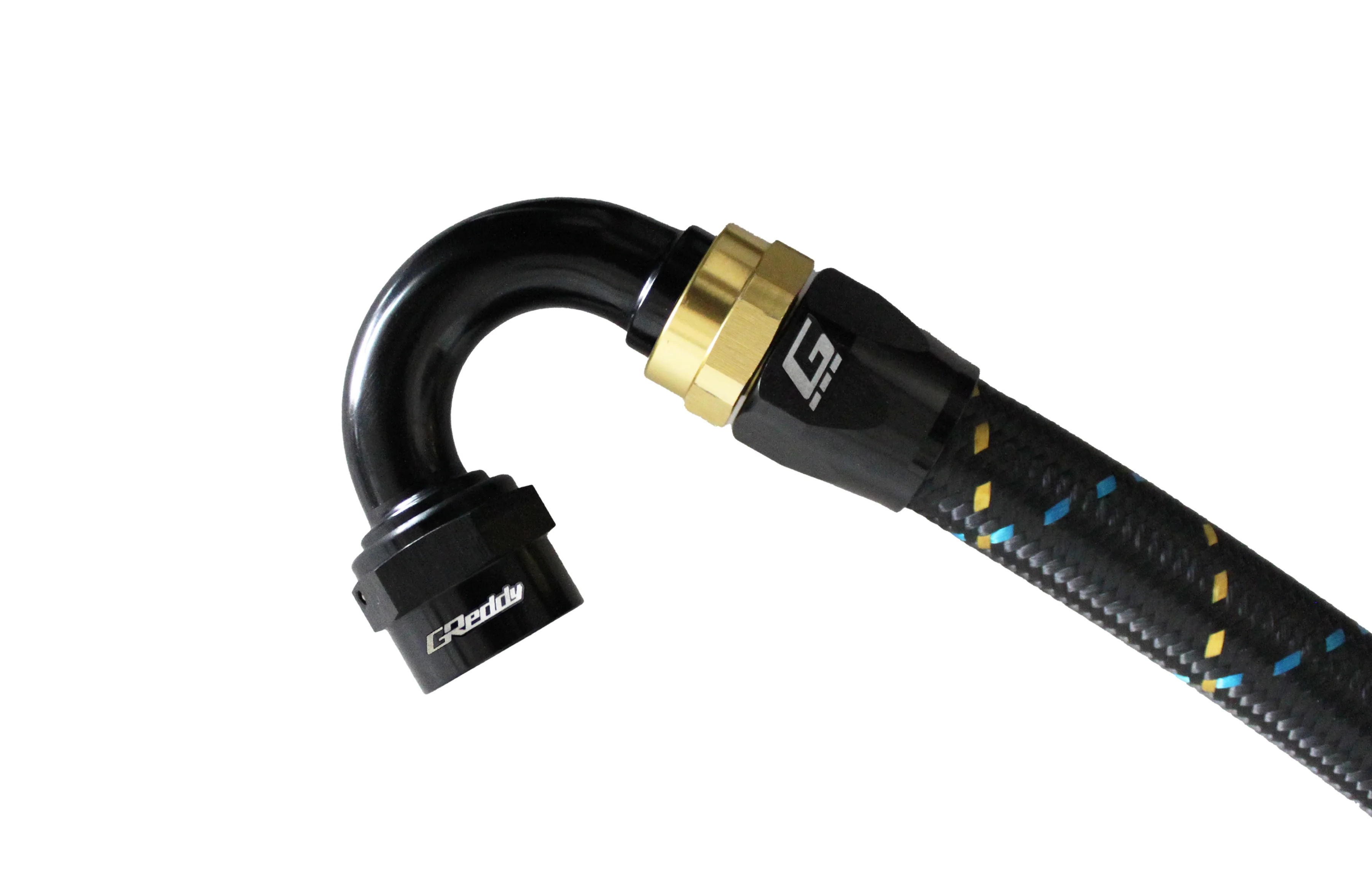 GReddy -08 AN Swivel Hose End - Black / Gold anodized - Image 10