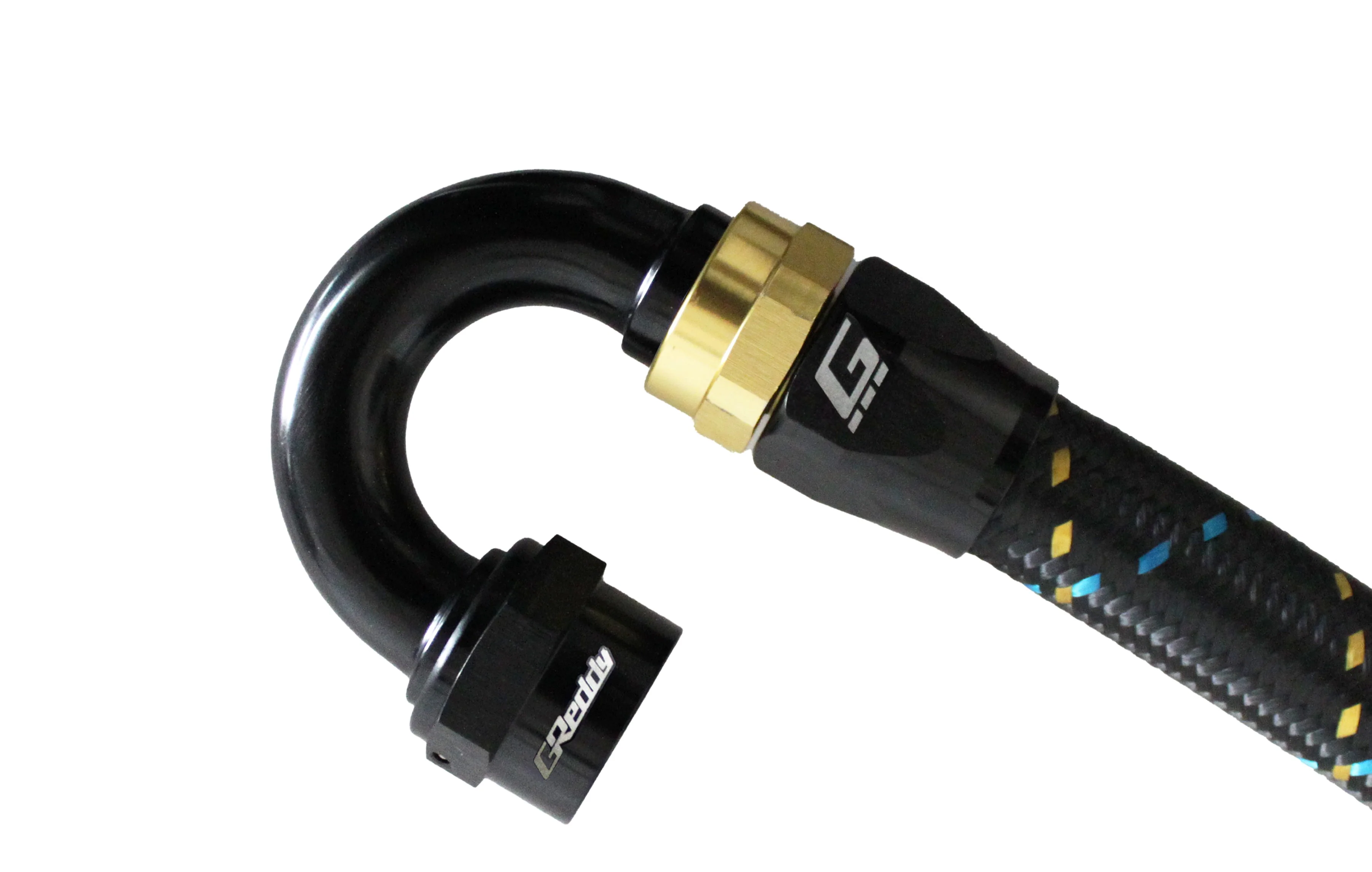 GReddy -10 AN Swivel Hose End - Black / Gold anodized - Image 9