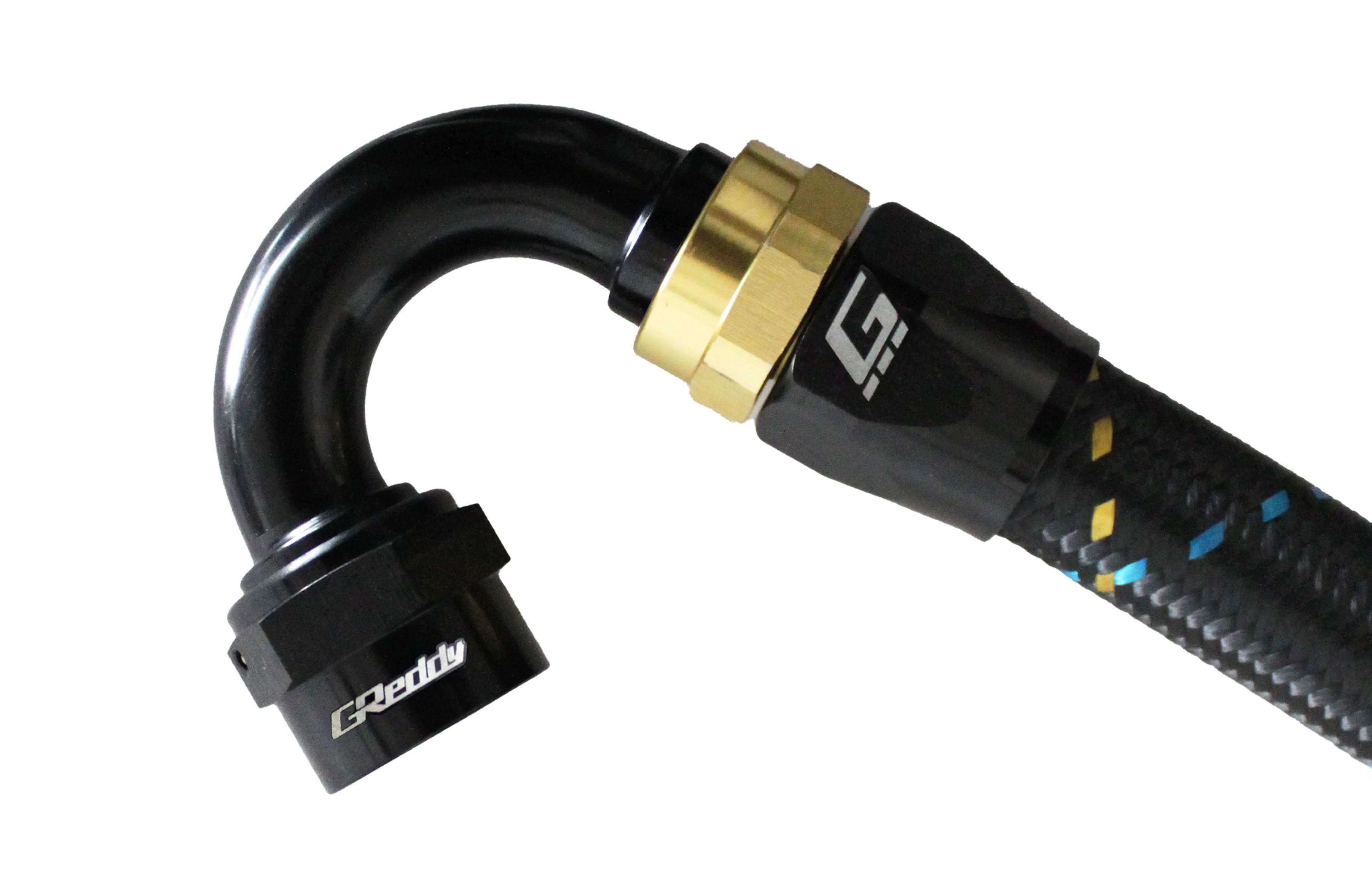 GReddy -16 AN Swivel Hose End - Black / Gold anodized - Image 9