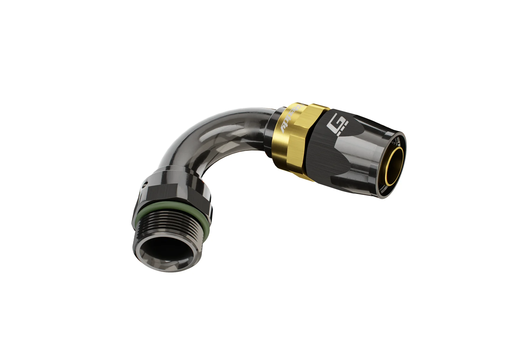 GReddy -06 ORB male Swivel Hose End(s) - Black / Gold anodized - Image 2