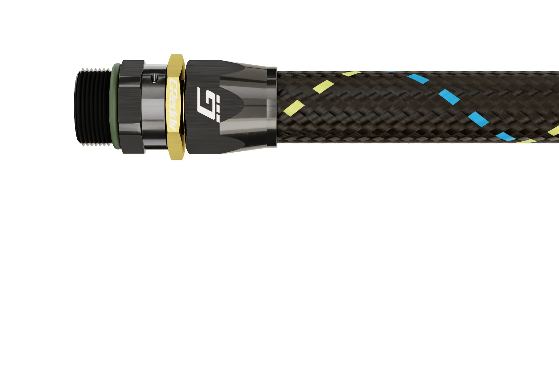 GReddy -06 ORB male Swivel Hose End(s) - Black / Gold anodized - Image 4