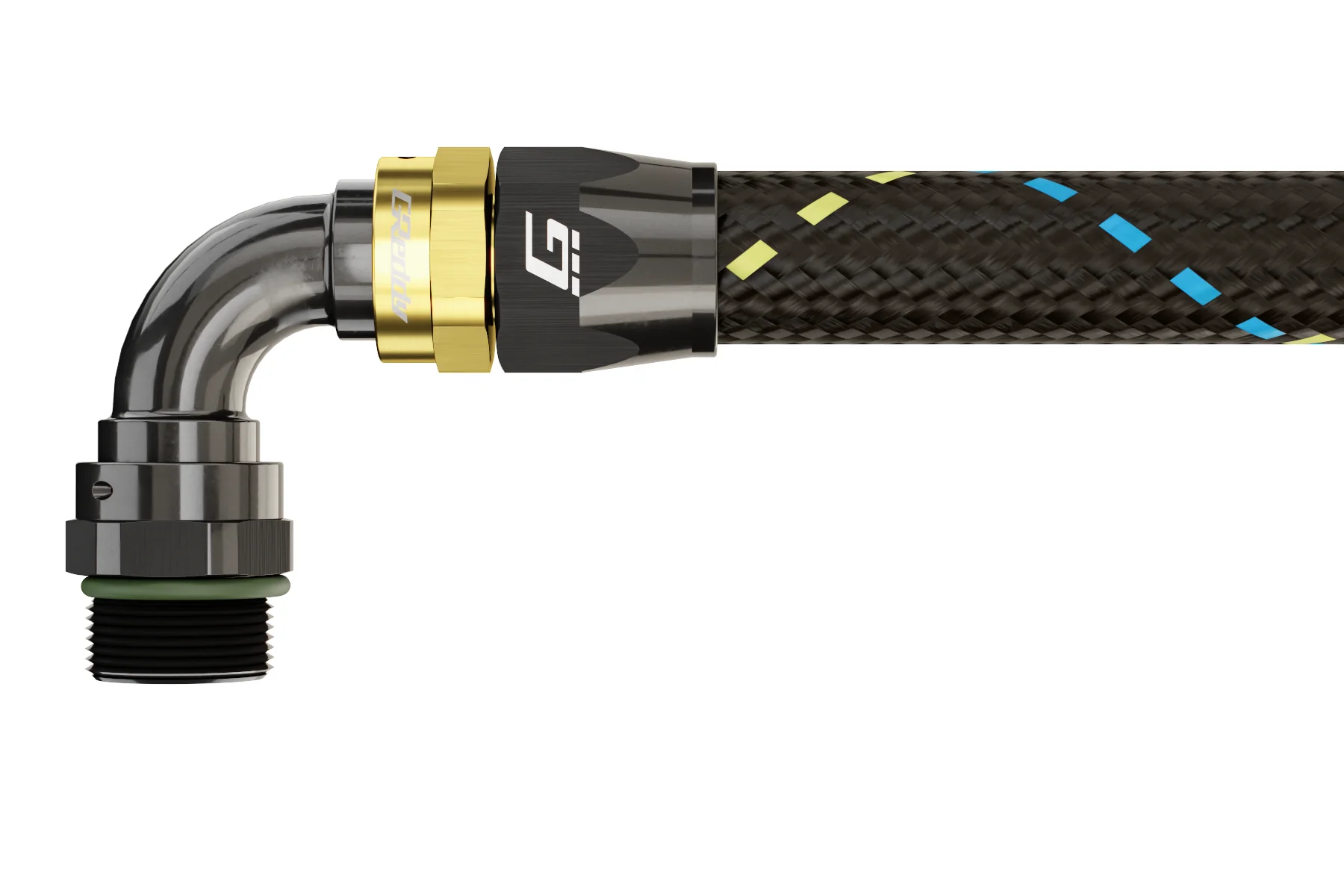 GReddy -06 ORB male Swivel Hose End(s) - Black / Gold anodized - Image 8