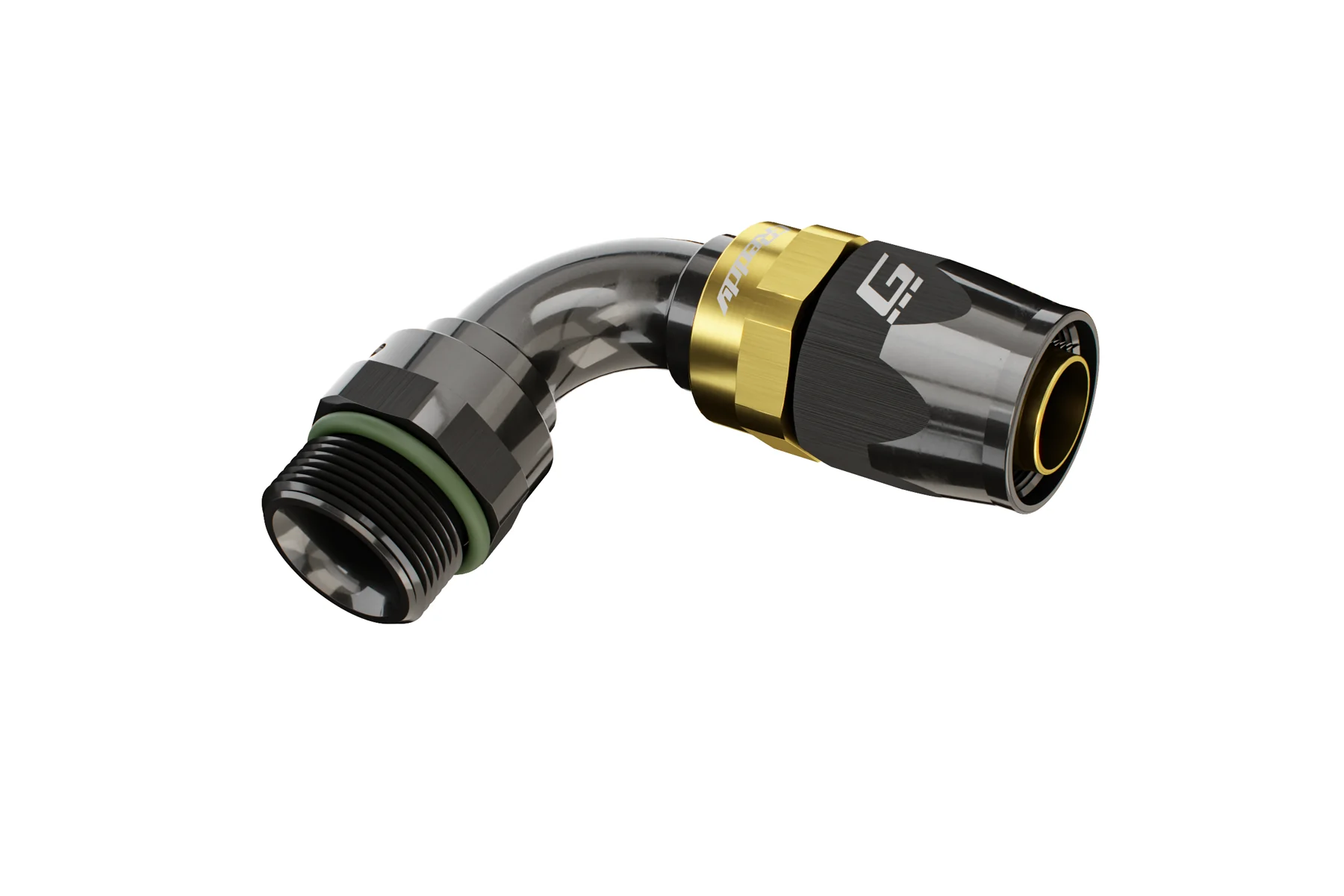 GReddy -08 ORB male Swivel Hose End(s) - Black / Gold anodized - Image 2