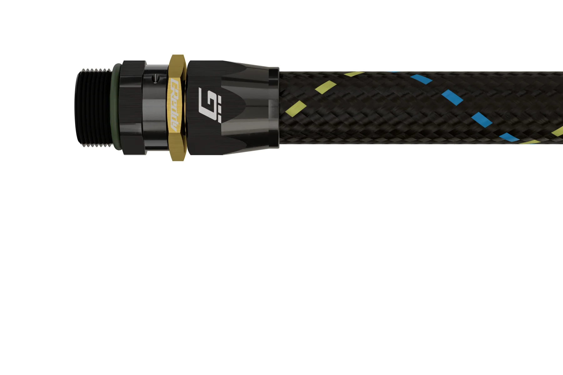 GReddy -08 ORB male Swivel Hose End(s) - Black / Gold anodized - Image 4