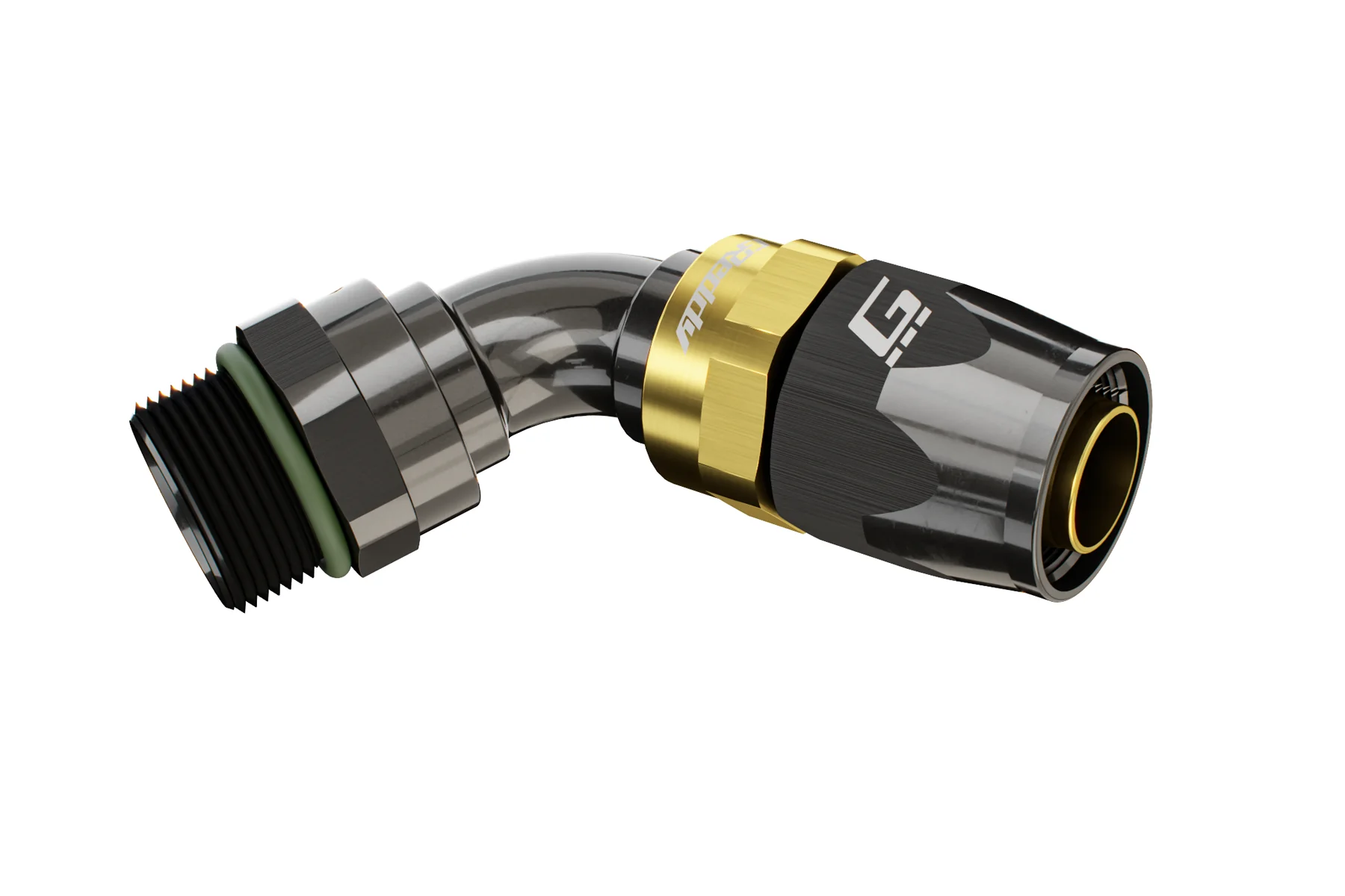 GReddy -10 ORB male Swivel Hose End(s) - Black / Gold anodized - Image 2