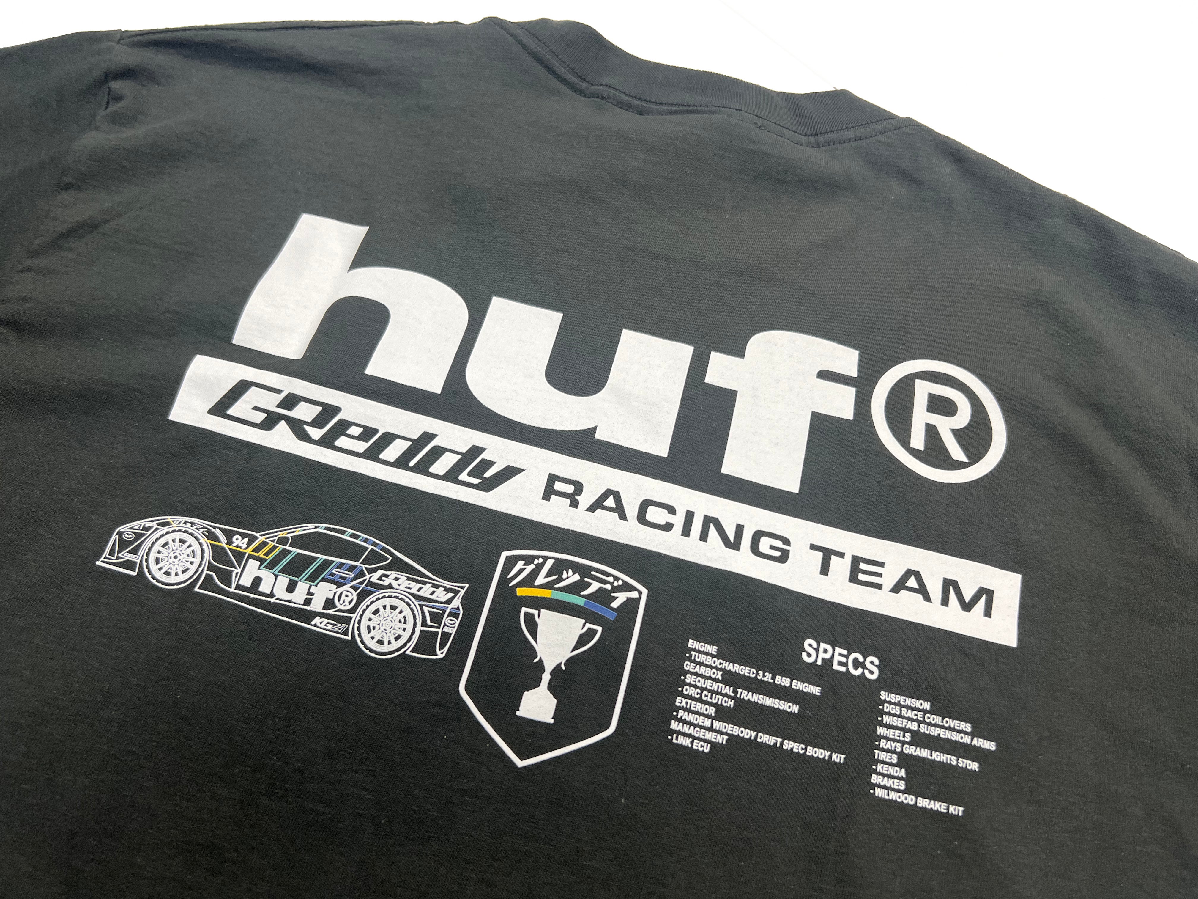HUF x GReddy Racing Performance (oversized) Tee - Washed Black - Image 4