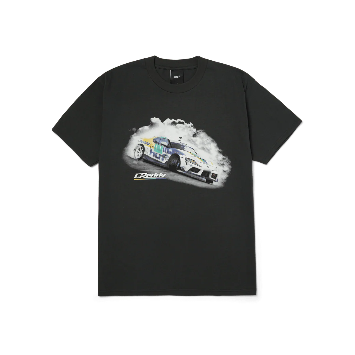 HUF x GReddy Racing Performance (oversized) Tee - Washed Black - Image 8