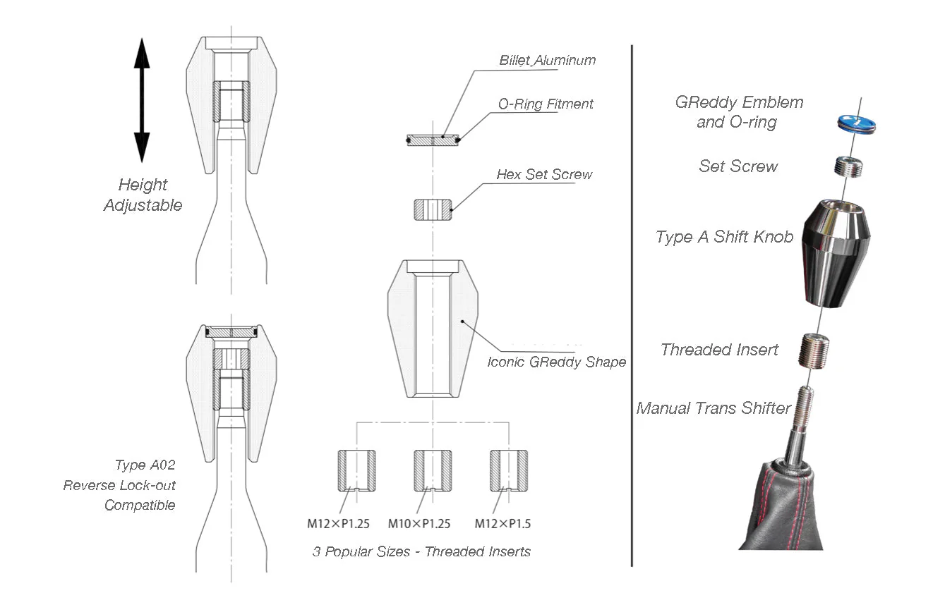 GReddy Type A Shift Knobs - Polished - Image 6