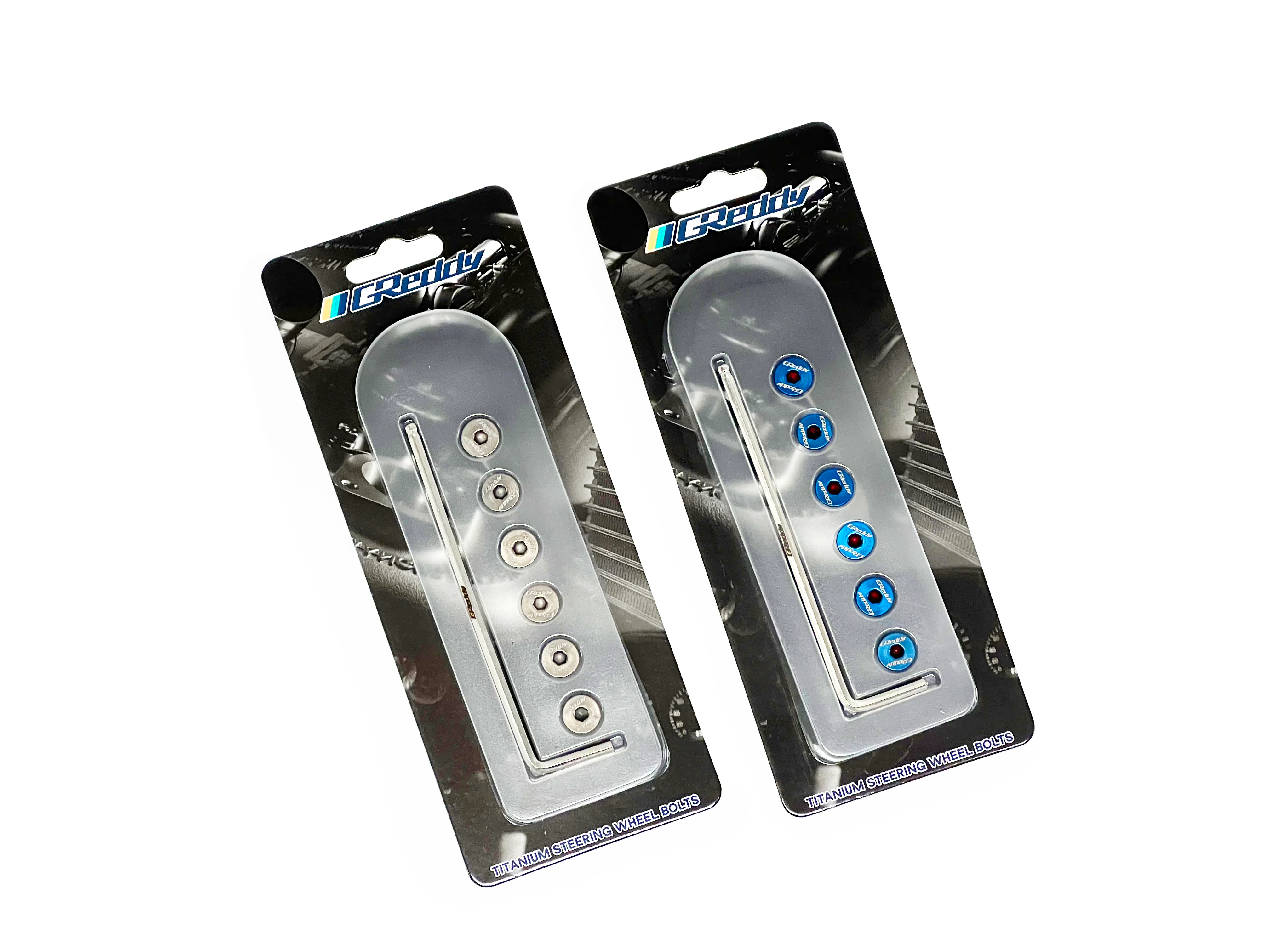GReddy Steering Wheel Bolt Kit(s) -  Burnt Blue/Raw Gold Titanium - Image 9
