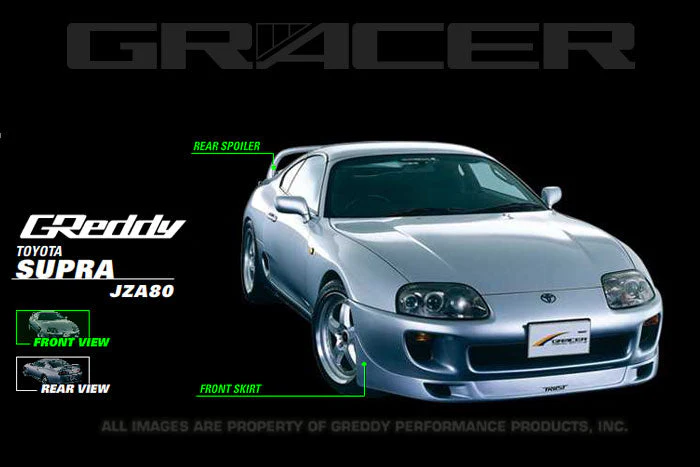 Toyota Supra (JZA80) GReddy GRacer Aero Lip Spoiler / Wing - Image 3