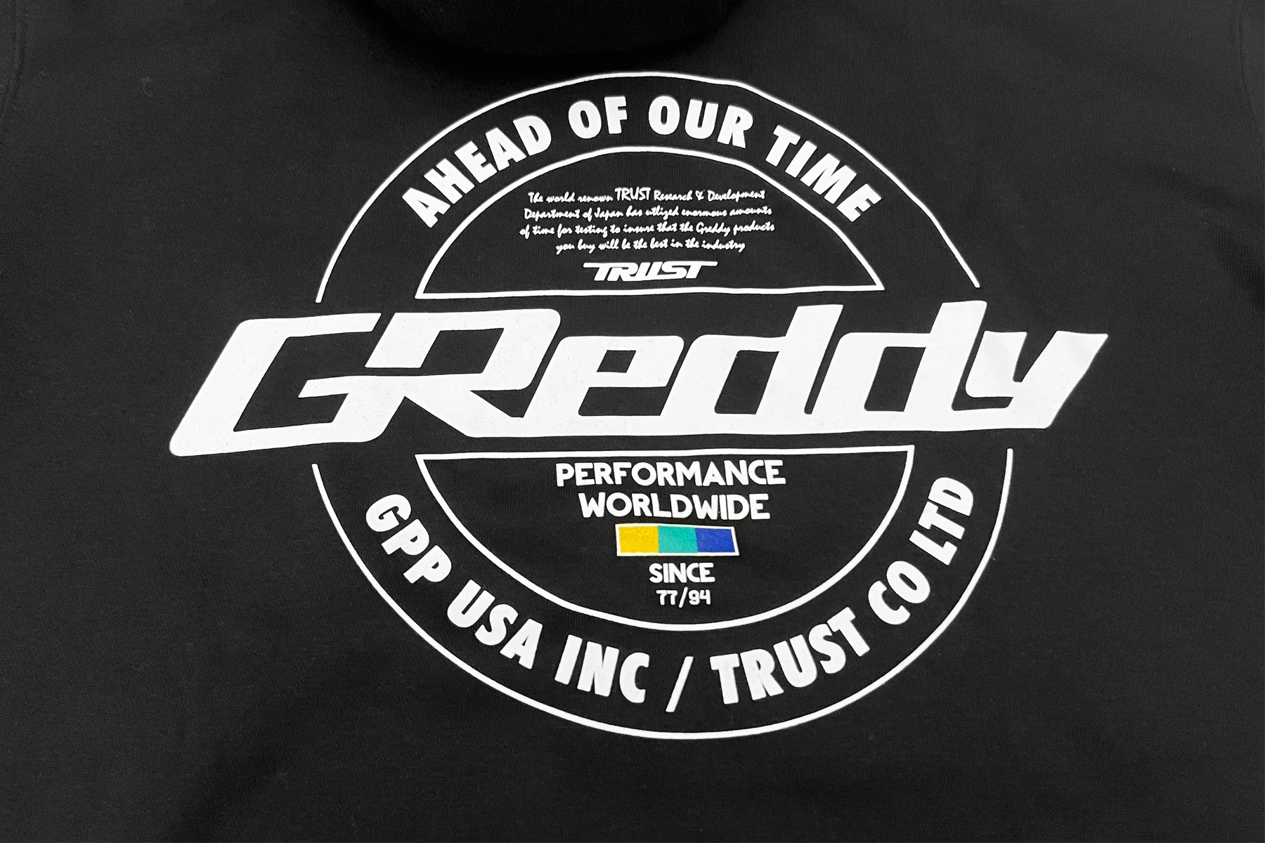 GReddy Worldwide Seal Pullover Hoodie - Black - Image 4