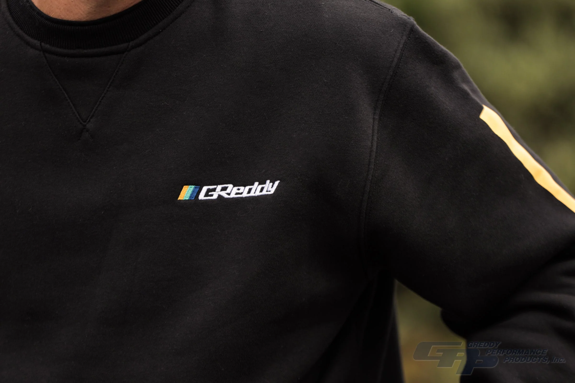 GReddy Embroidered Fleece, with Pockets and Sleeve stripes - Black - Image 10