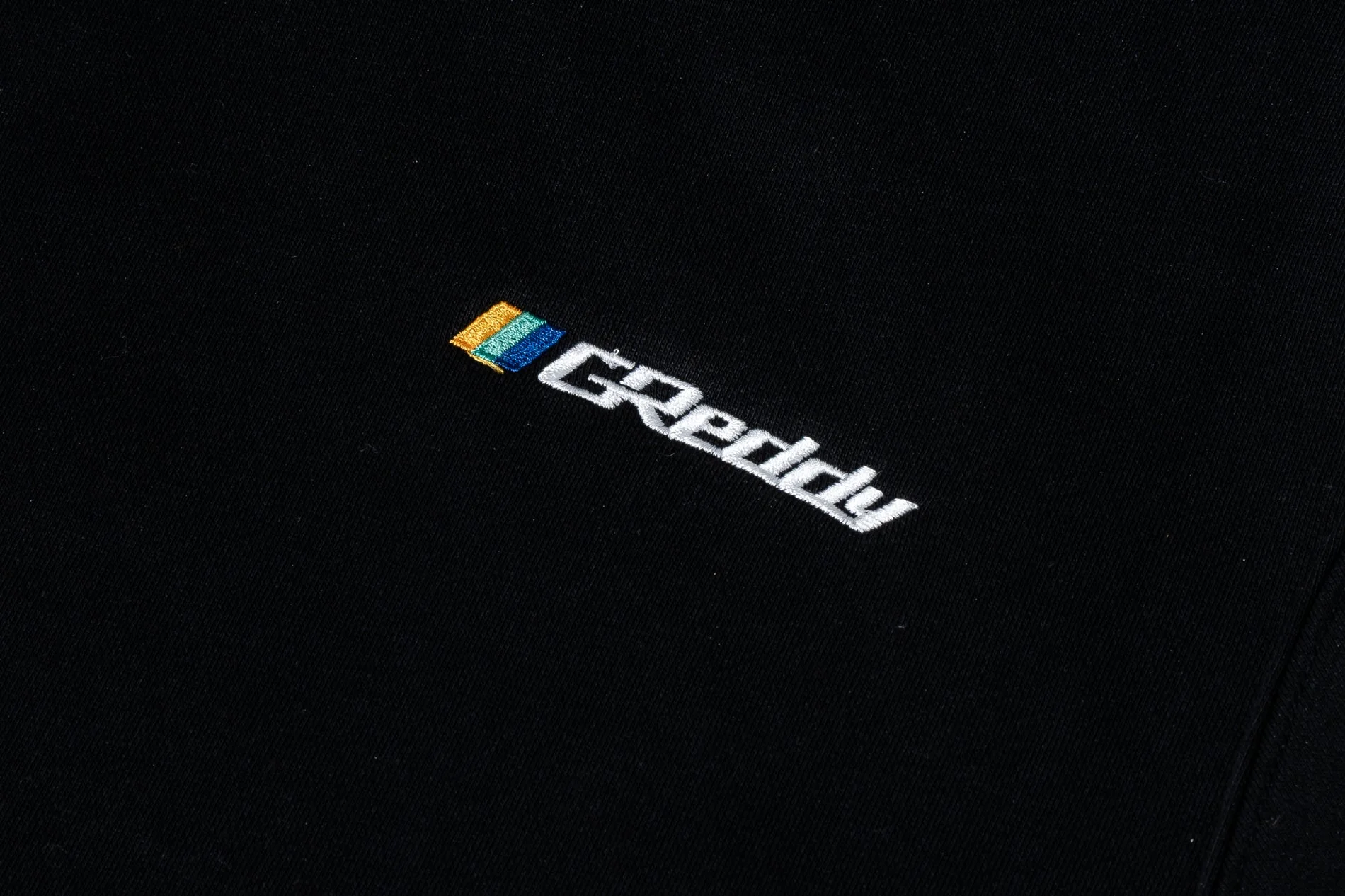 GReddy Embroidered Fleece, with Pockets and Sleeve stripes - Black - Image 4