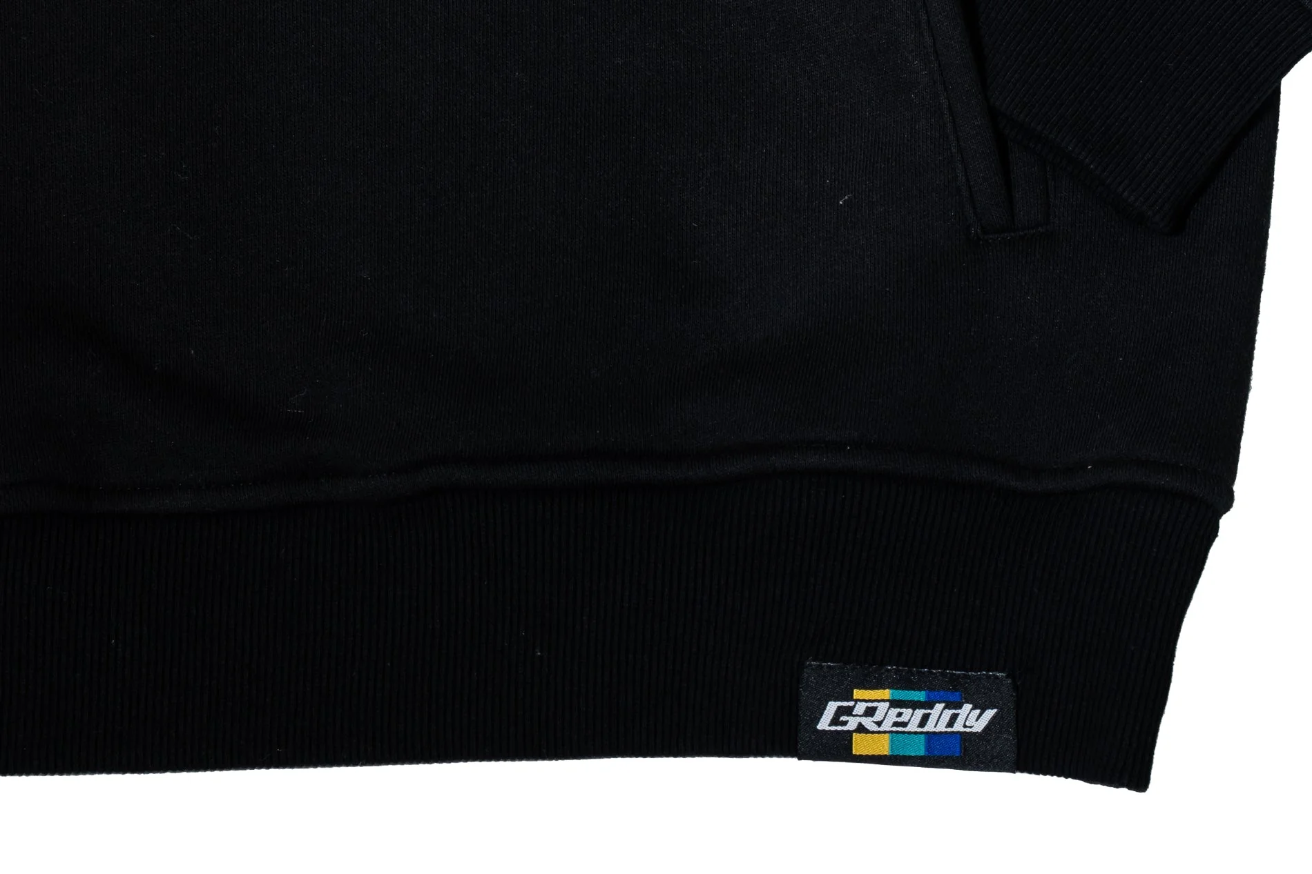 GReddy Embroidered Fleece, with Pockets and Sleeve stripes - Black - Image 5