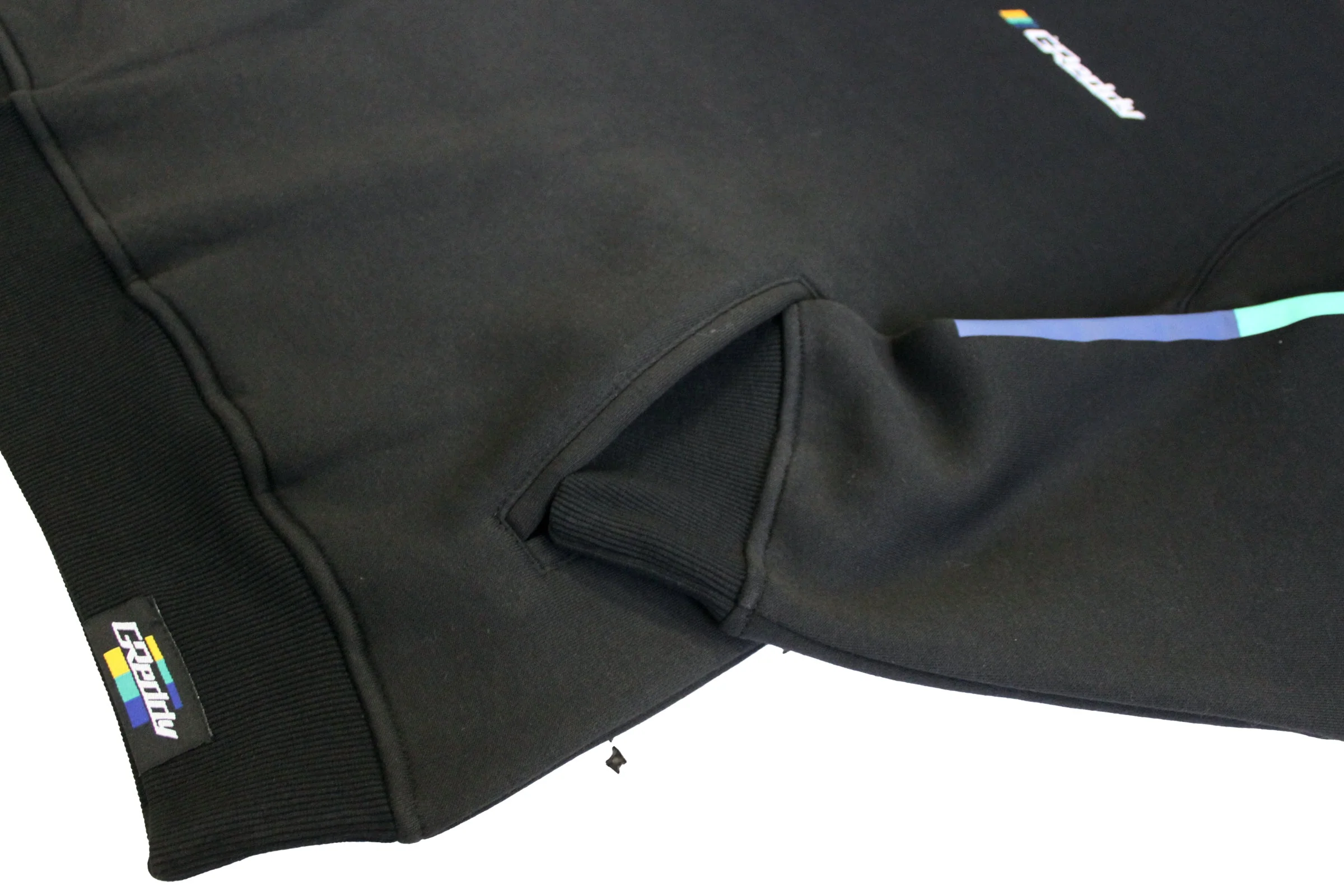 GReddy Embroidered Fleece, with Pockets and Sleeve stripes - Black - Image 7