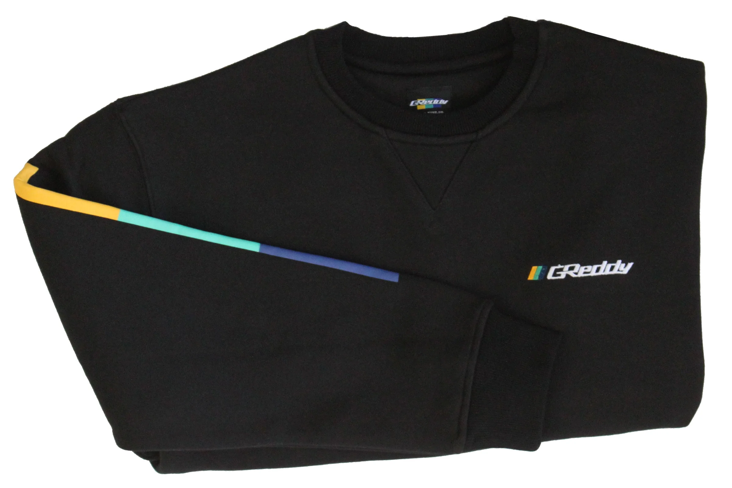 GReddy Embroidered Fleece, with Pockets and Sleeve stripes - Black - Image 8