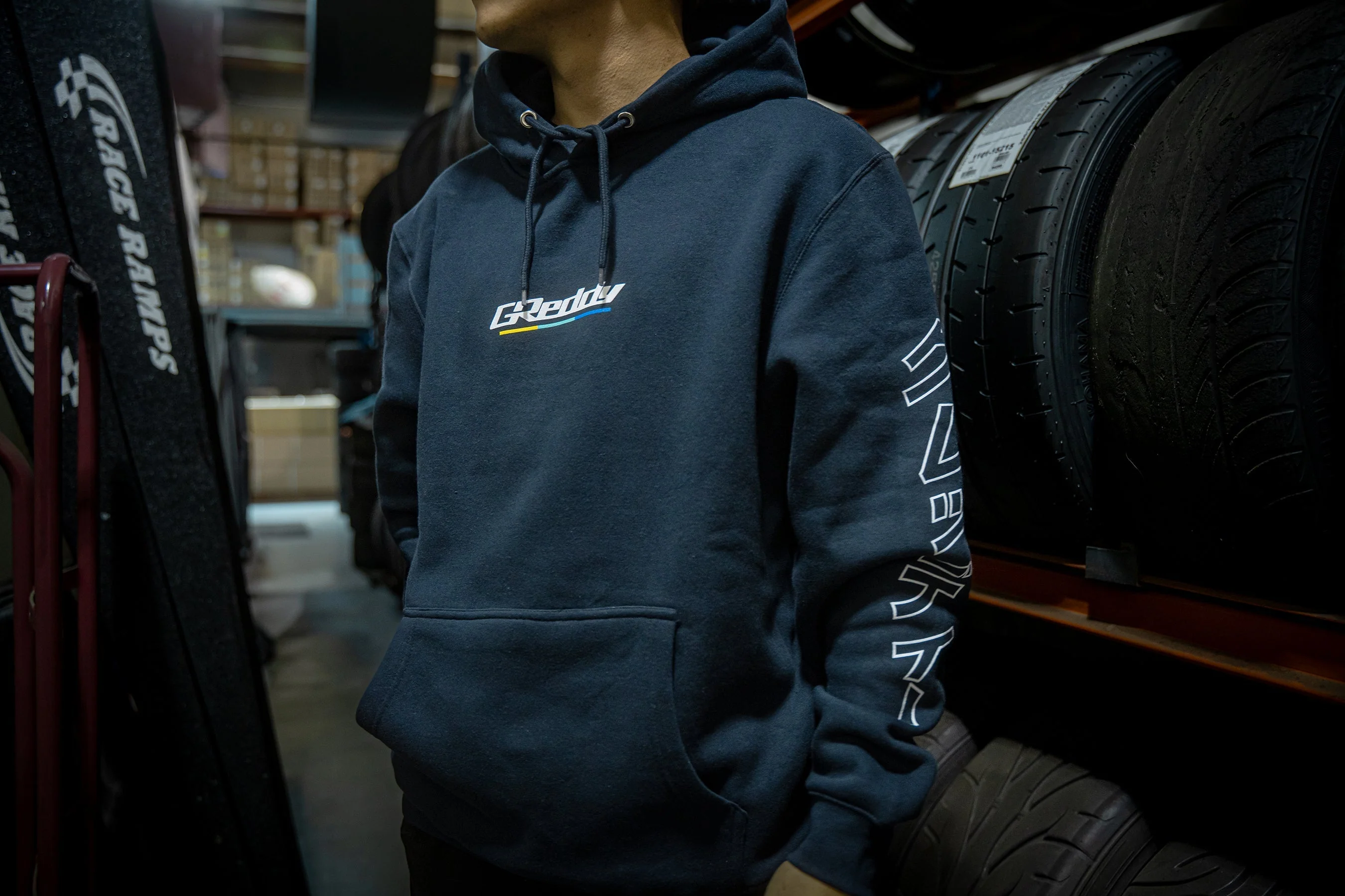 GReddy Understripe  Pullover Hoodie - Navy - Image 3
