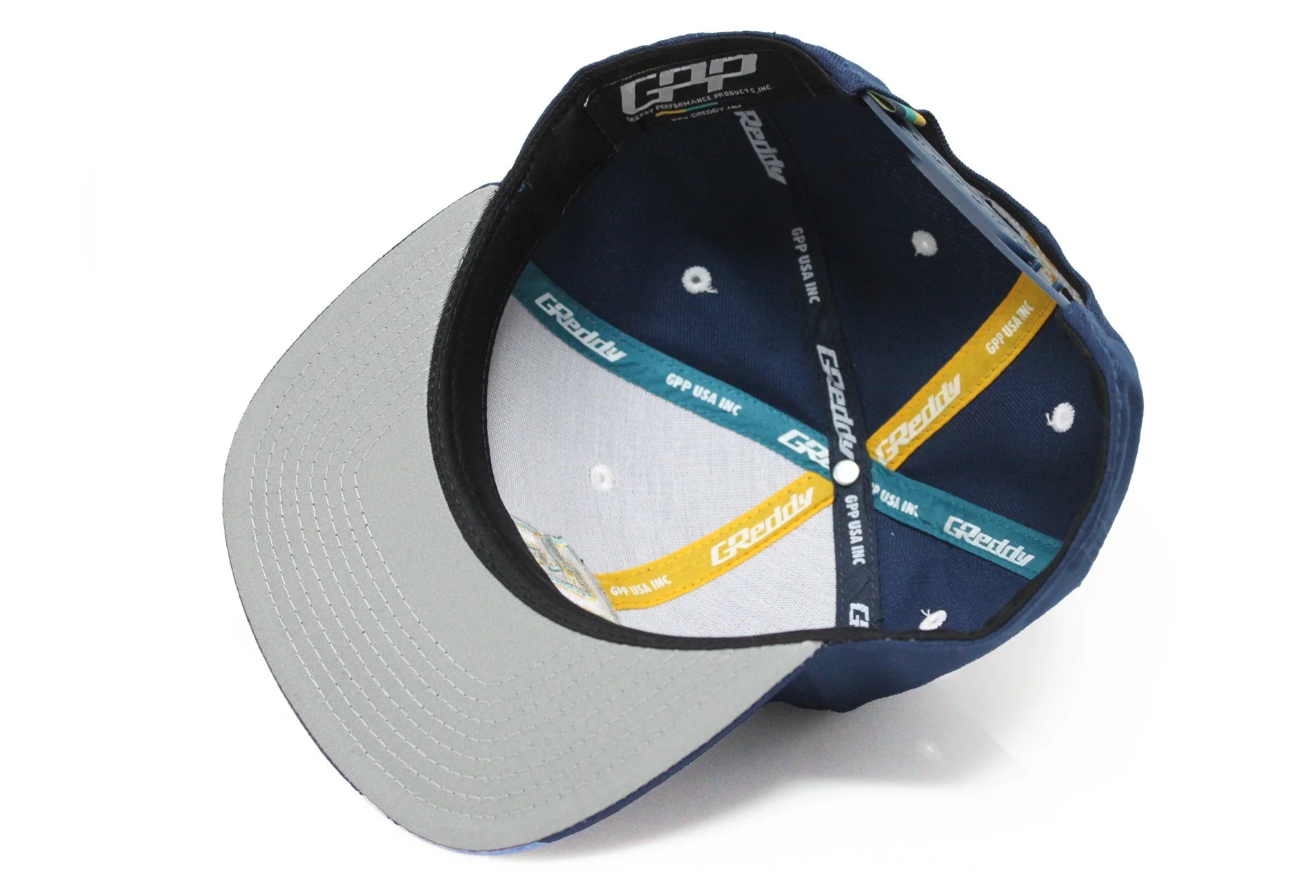 GReddy 3-Color "G" Snap-Back Cap - Navy Blue - Image 3