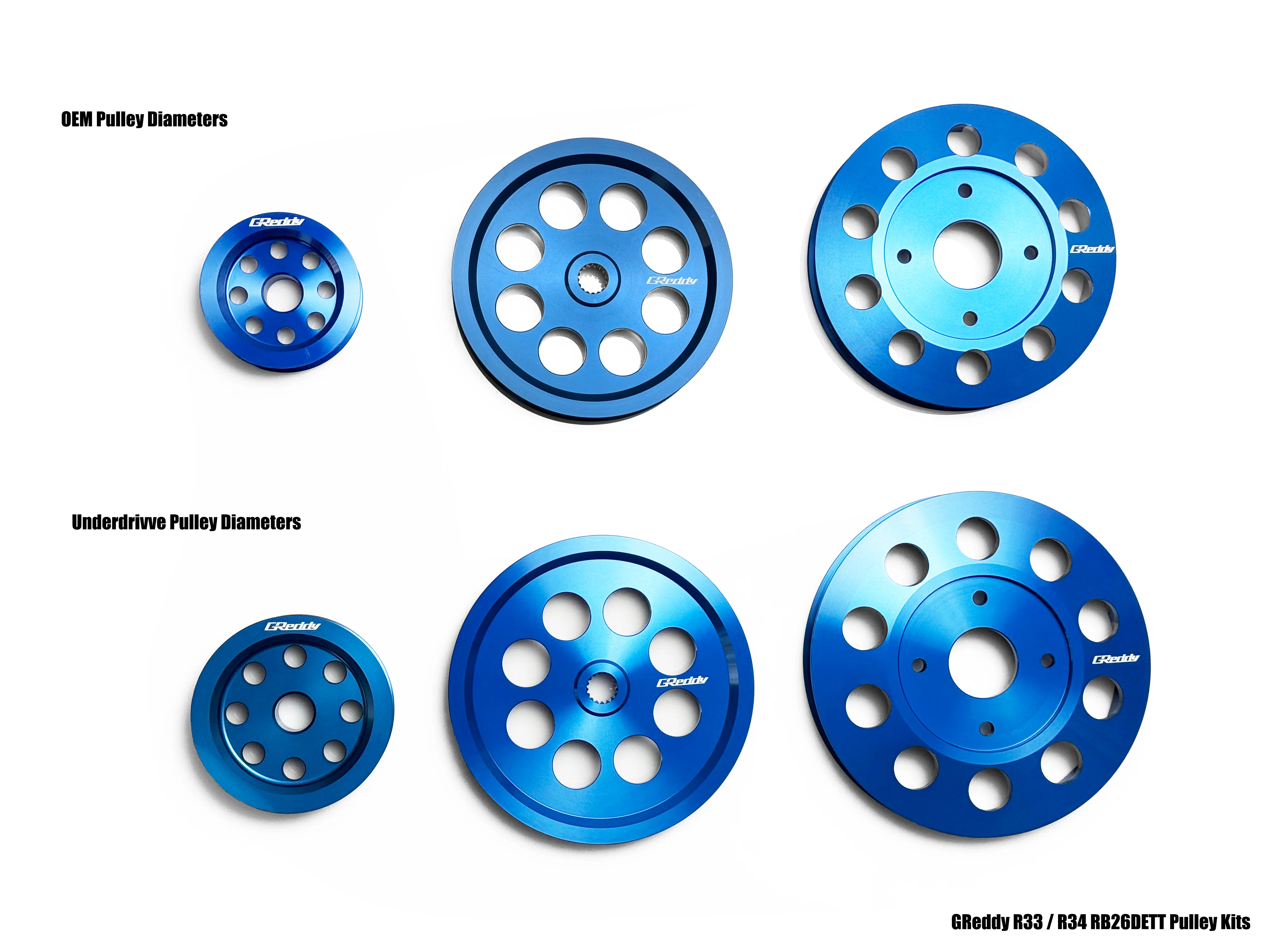ALUMINUM RACING PULLEY KIT RB26DETT (BCNR33/BNR34)  - (13522113) - Image 3