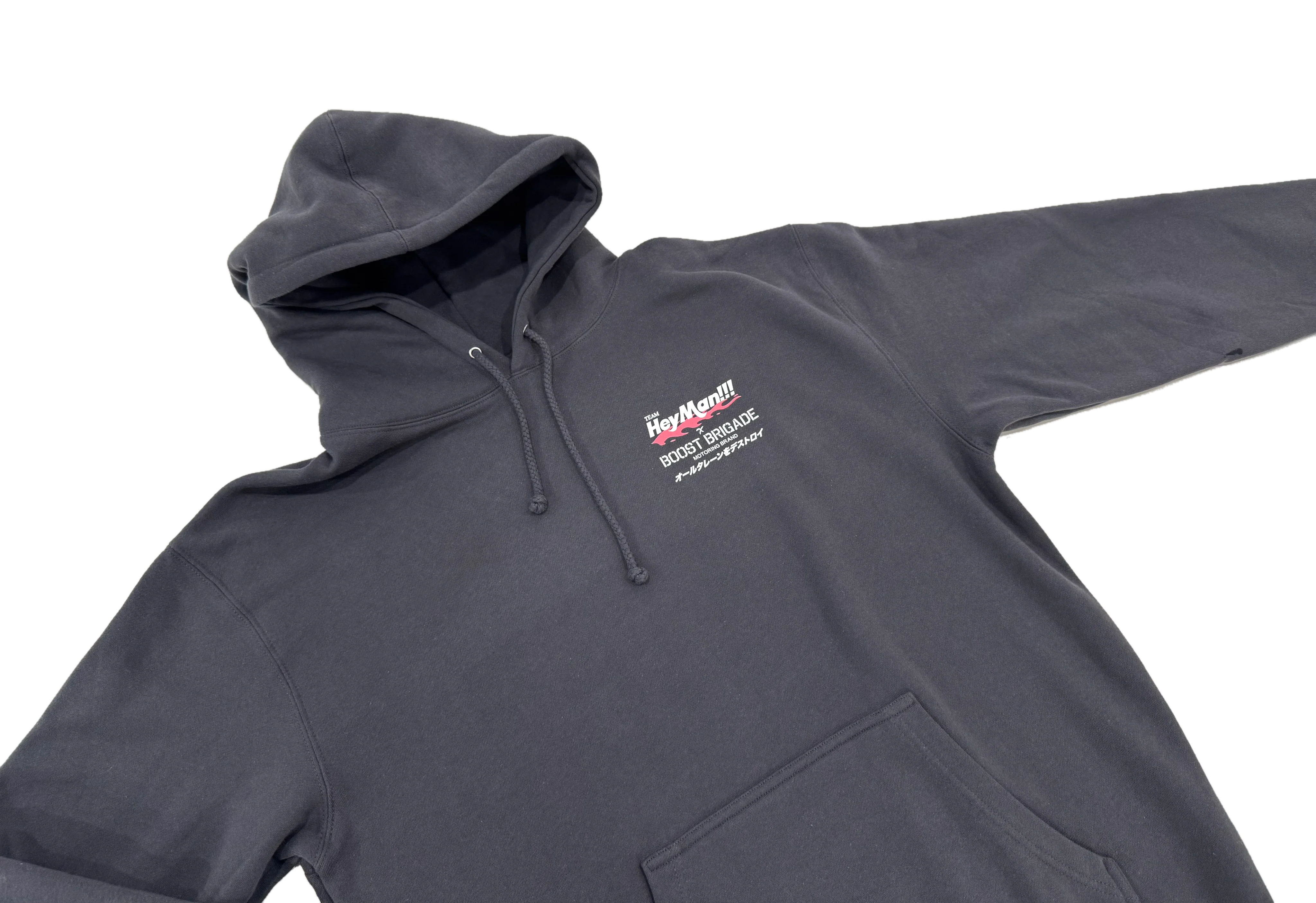 Boost Brigade X HeyMan Pull-over Hoodie - Asphalt - Image 4