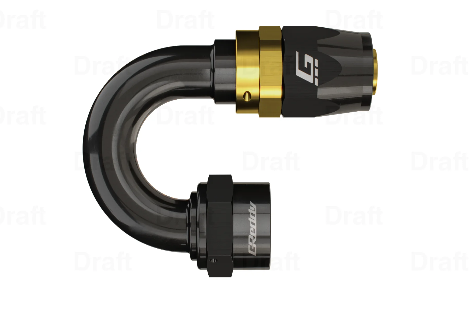 GREDDY 180 DEG. AN HOSE END(s) - BLACK/GOLD - (12800418 12800618 12800818 12801018 12801218 12801618) - Image 5
