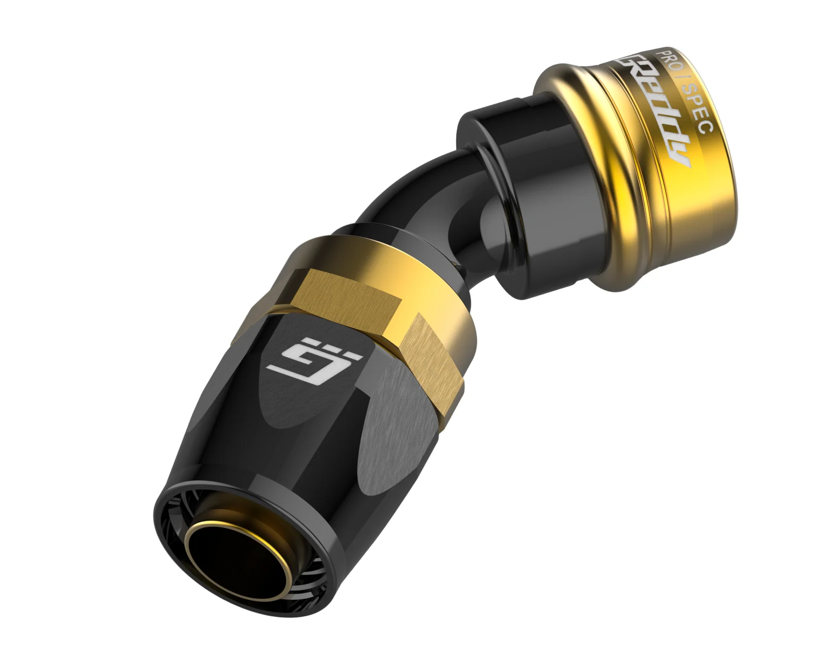 GREDDY PRO/SPEC 45 DEG. QUICK-RELEASE HOSE END(s) - BLACK/GOLD - (12860445 12860645 12860845 12861045 12861245 12861645 12862045) - Image 2