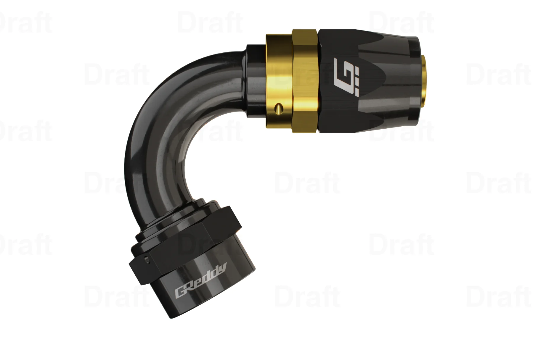 GREDDY 120 DEG. AN HOSE END(s) - BLACK/GOLD - (12800412 12800612 12800812 12801012 12801212 12801612 ) - Image 5