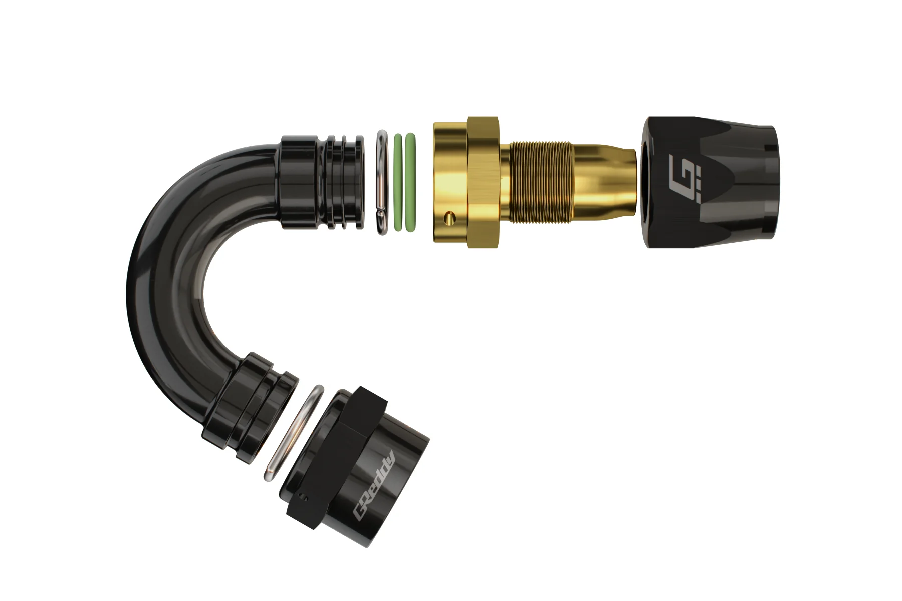 GREDDY 150 DEG. AN HOSE END(s) - BLACK/GOLD - (12800415 12800615 12800815 12801015 12801215 12801615) - Image 6
