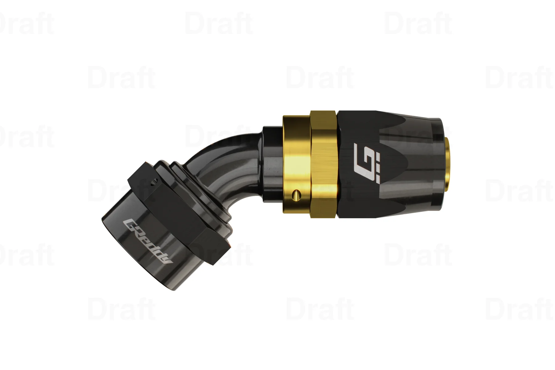 GREDDY 45 DEG. AN HOSE END(s) - BLACK/GOLD - (12800445 12800645 12800845 12801045 12801245 12801645) - Image 5