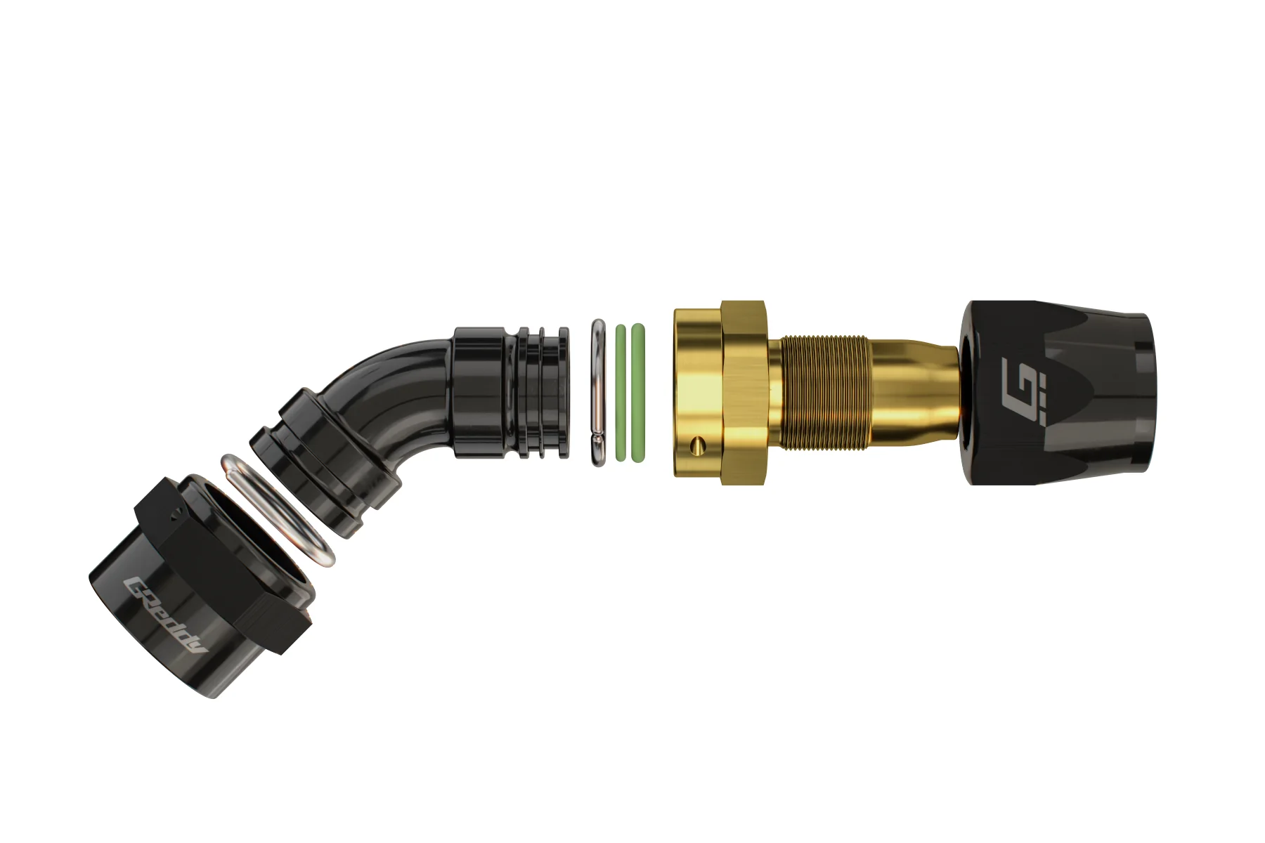 GREDDY 45 DEG. AN HOSE END(s) - BLACK/GOLD - (12800445 12800645 12800845 12801045 12801245 12801645) - Image 6