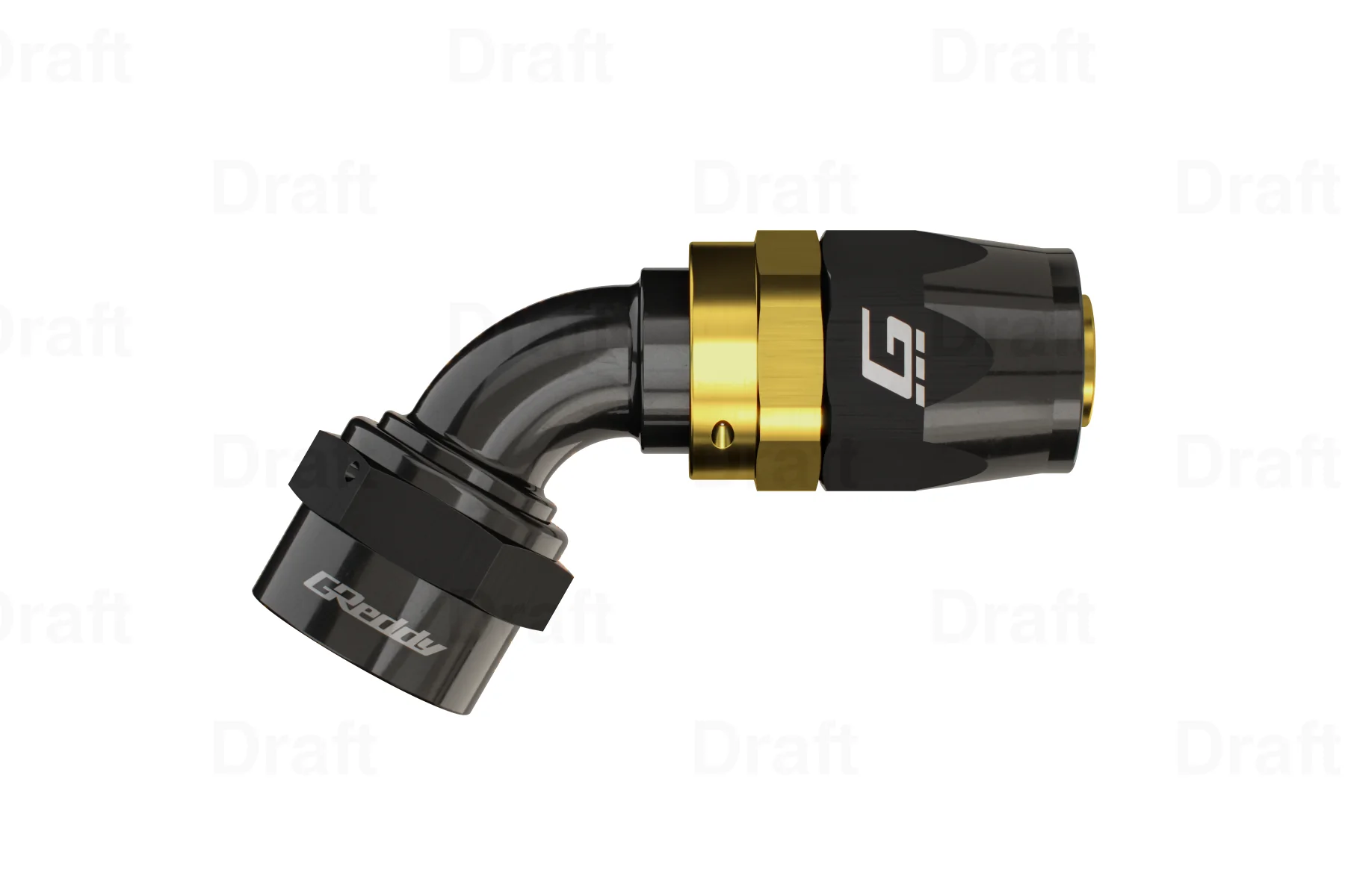 GREDDY 60 DEG. AN HOSE END(s) - BLACK/GOLD - (12800460 12800660 12800860 12801060 12801260 12801660) - Image 5
