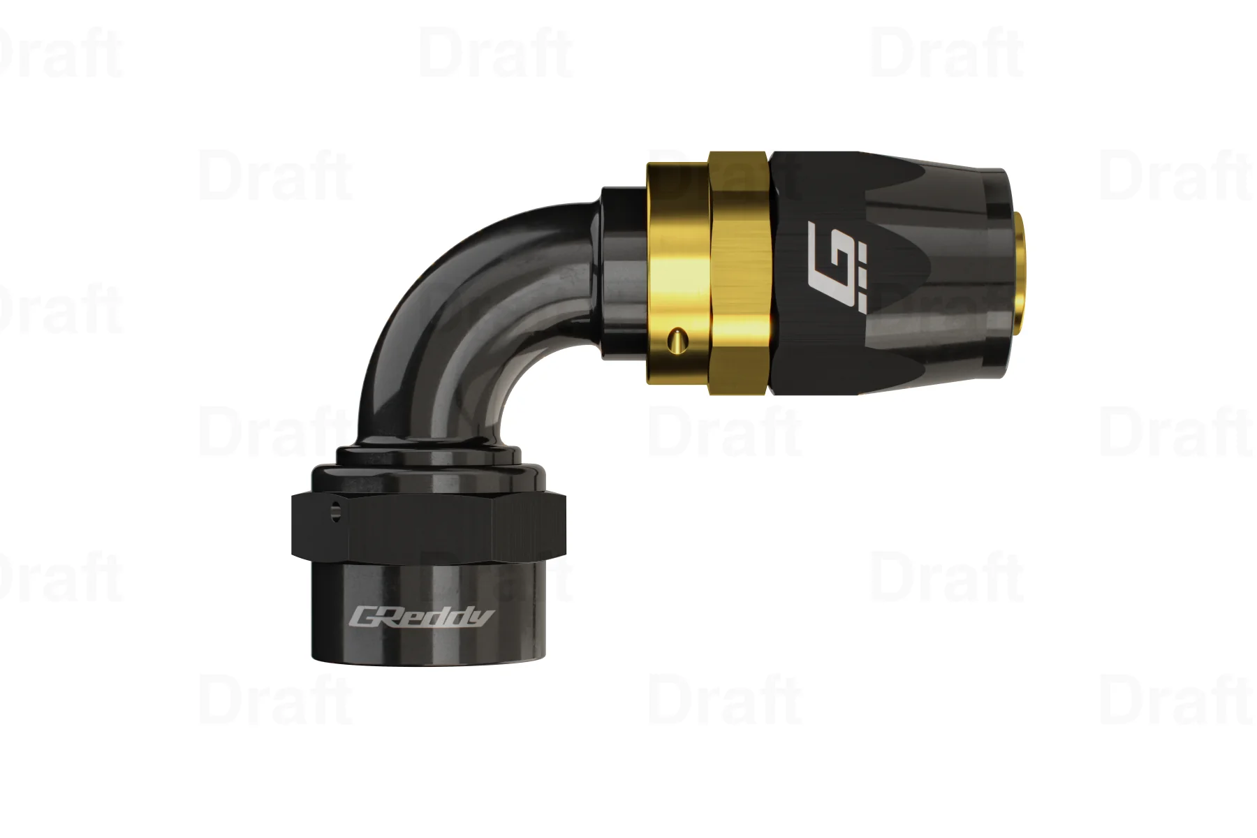 GREDDY 90 DEG. AN HOSE END(s) - BLACK/GOLD - (12800490 12800690 12800890 12801090 12801290 12801690) - Image 5