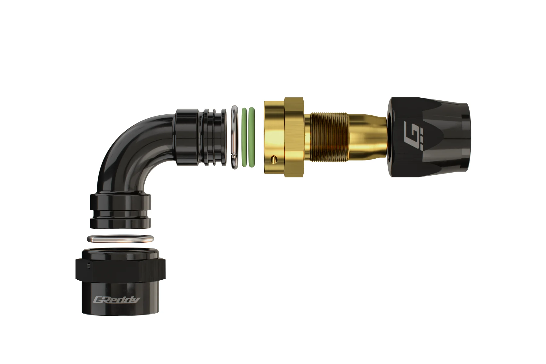 GREDDY 90 DEG. AN HOSE END(s) - BLACK/GOLD - (12800490 12800690 12800890 12801090 12801290 12801690) - Image 6