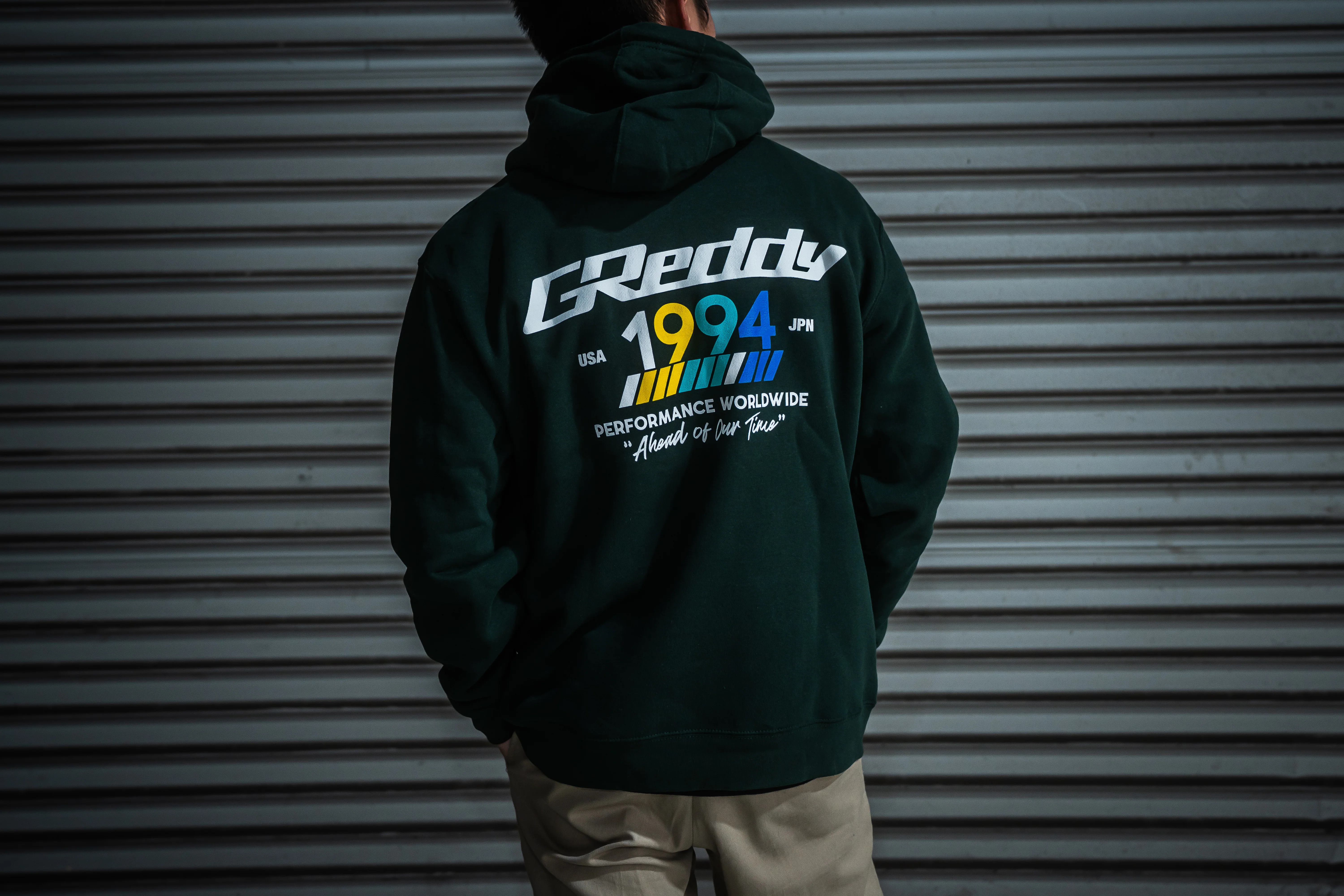 GReddy "94" Pullover Hood - Sports Green - Image 6
