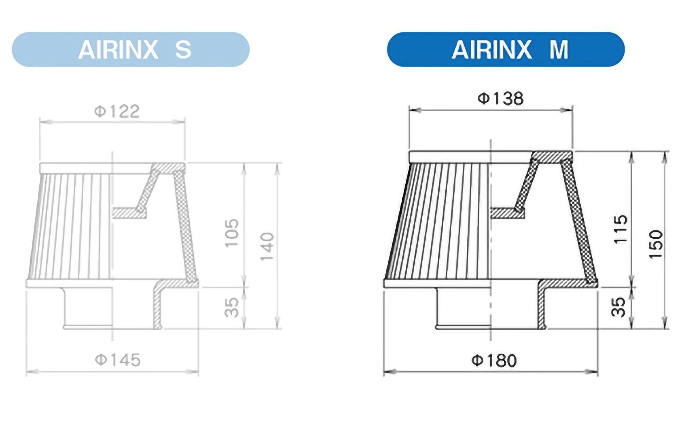 70MM DIA GREDDY AIRINX M UNIVERSAL - (12500631) - Image 4