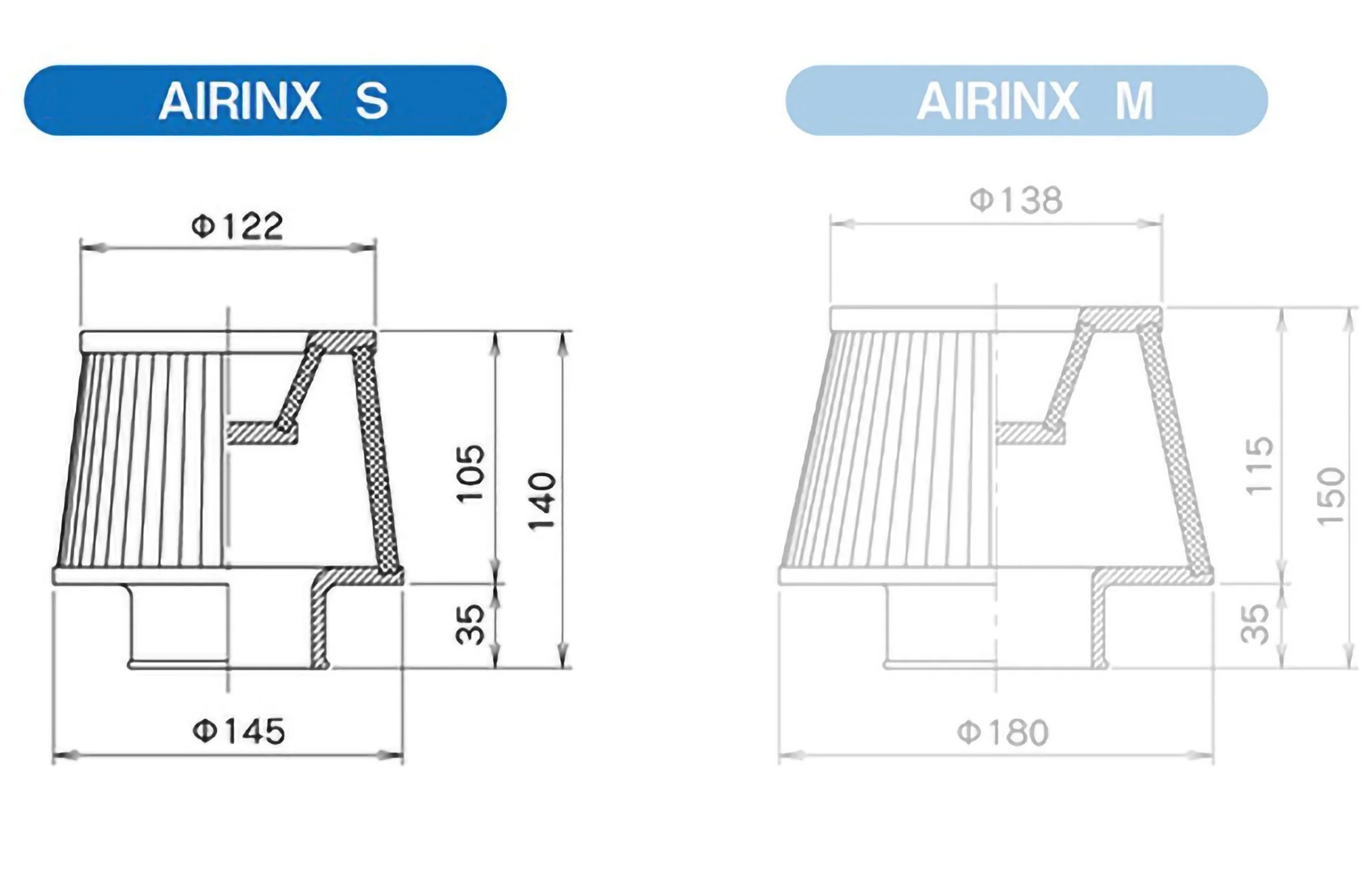 70MM DIA GREDDY AIRINX S UNIVERSAL - (12500602) - Image 5