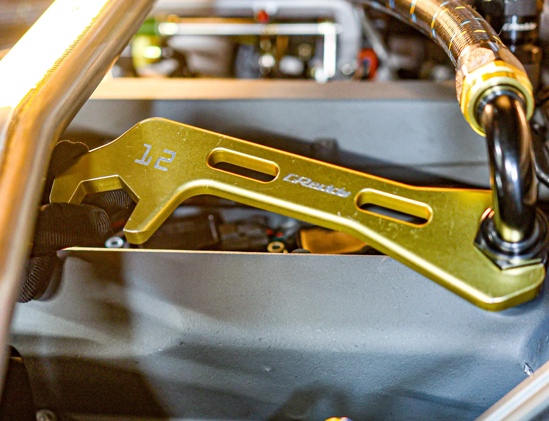 GReddy Angled AN Wrenches  - Gold Anodized - Image 2