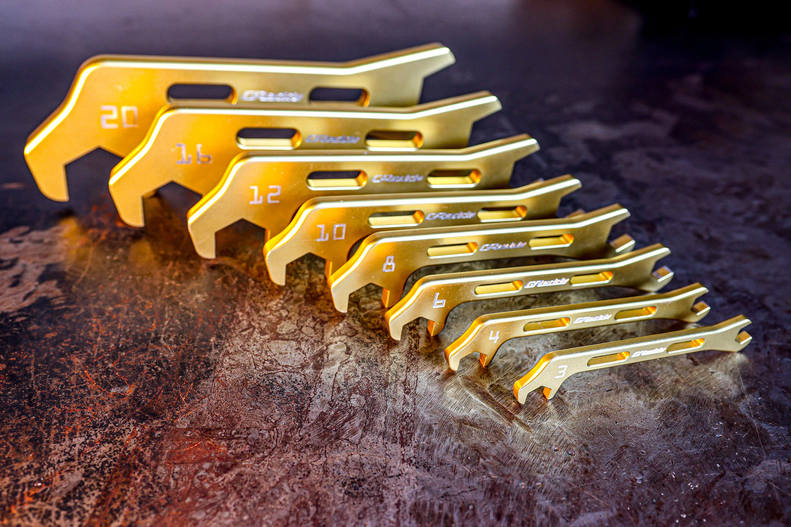 GReddy Angled AN Wrenches  - Gold Anodized - Image 3