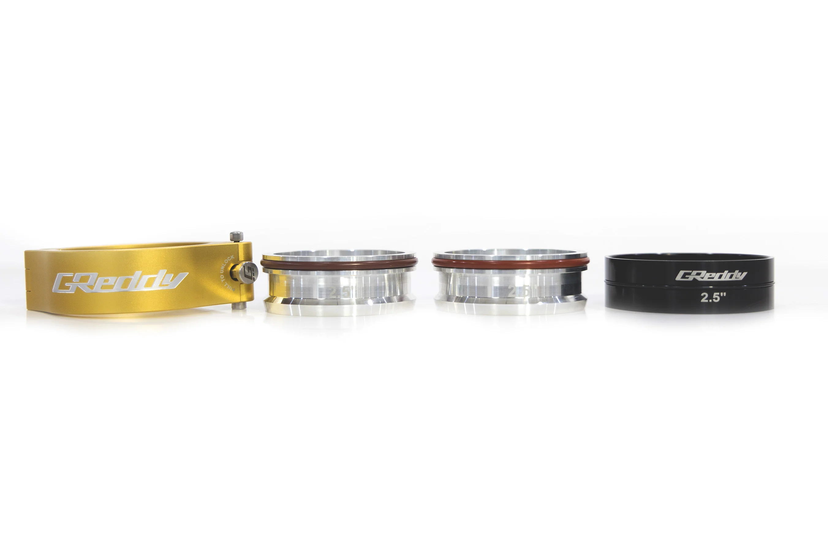 GREDDY 2.5" BOOST TUBE CLAMP WITH WELD-ON RINGS (GOLD) - (22420250) - Image 7