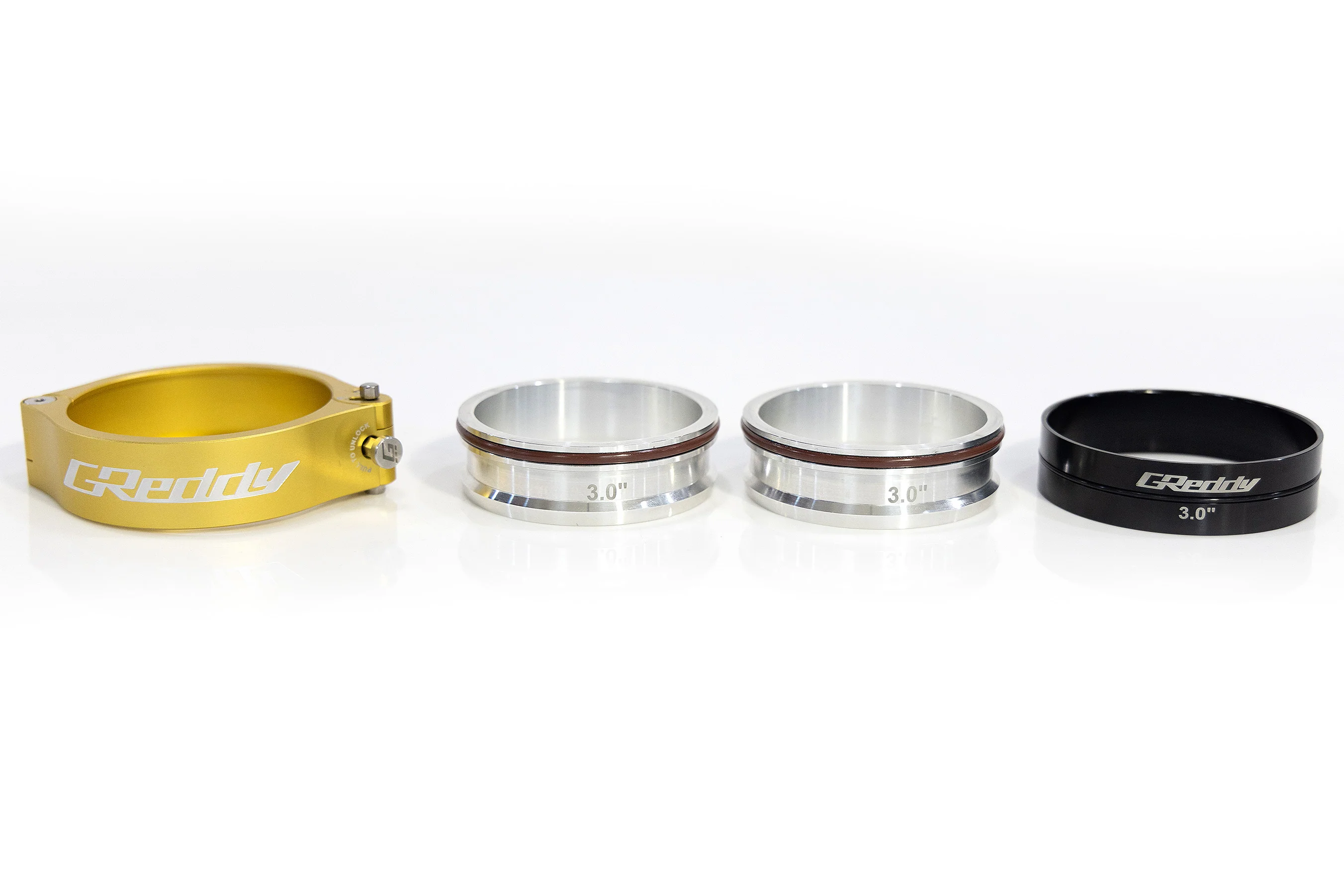 GREDDY 3.0" BOOST TUBE CLAMP WITH WELD-ON RINGS (GOLD) - (22420300) - Image 8