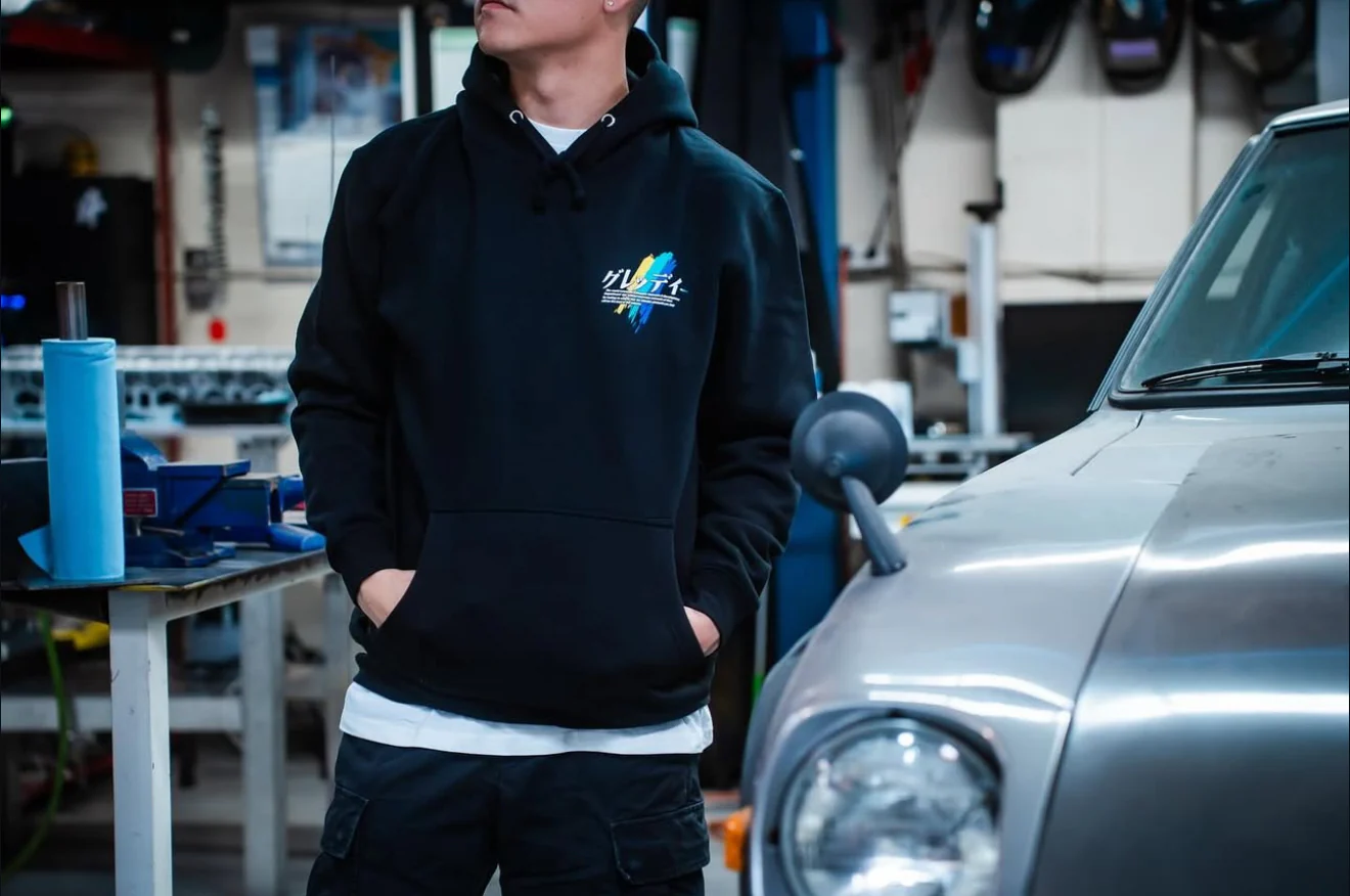 GReddy Definition Pullover Hood - Black - Image 5