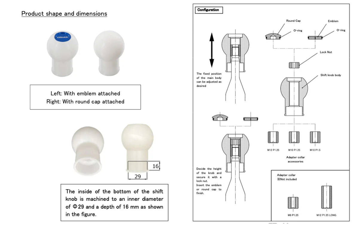GREDDY DURACON SHIFT KNOB TYPE B - BLACK (14500591) - Image 3