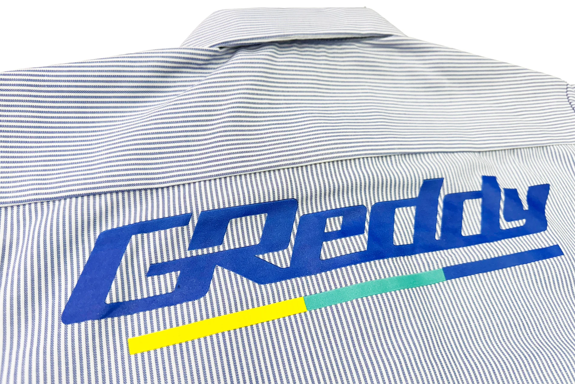 GReddy Mechanic's Button-up Work Shirt(s) V3 - Blue/White Stripe - Image 4